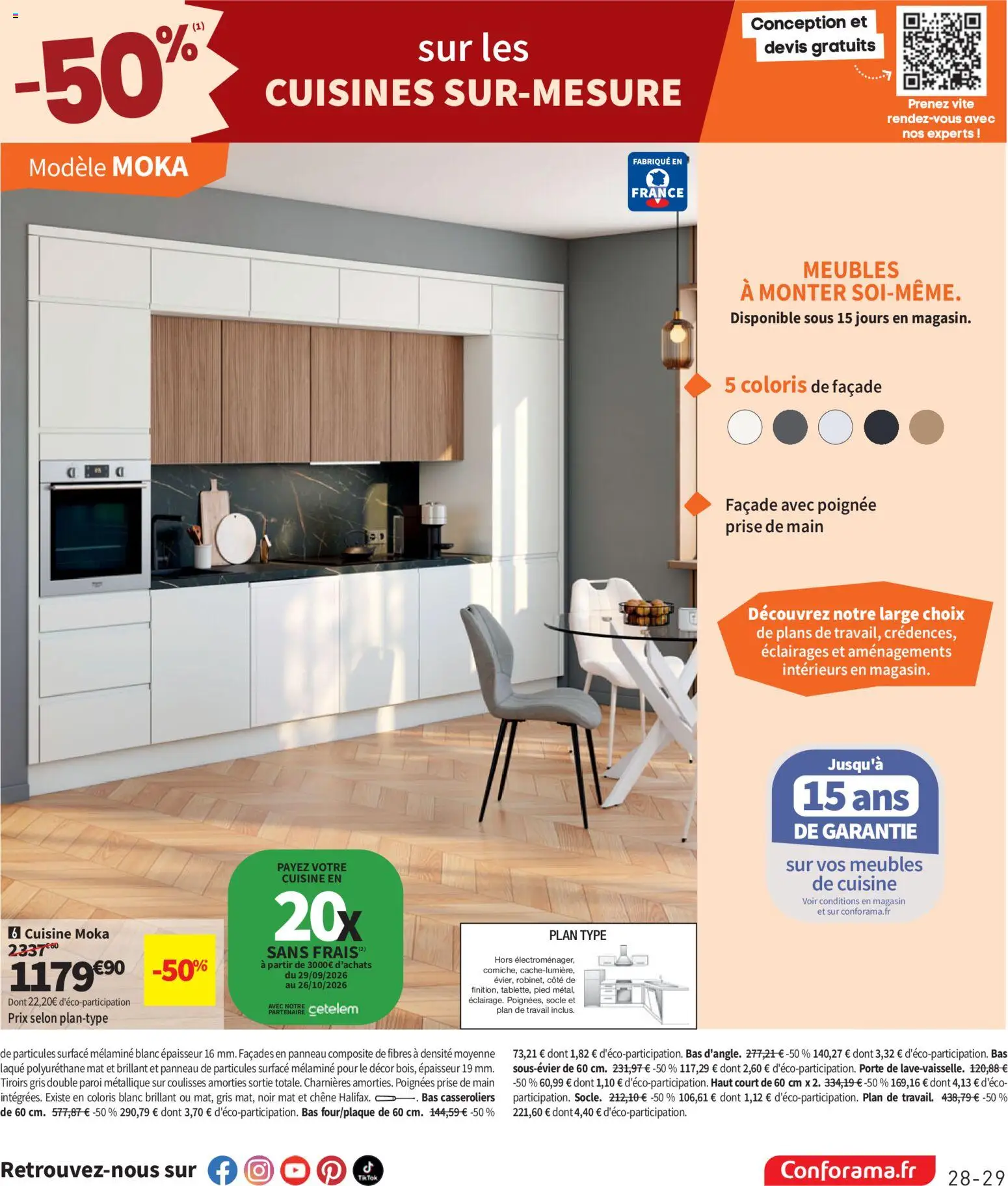 {H1} | Page: 29 | Produits: Plan de travail, Porte, Laque, Tiroirs