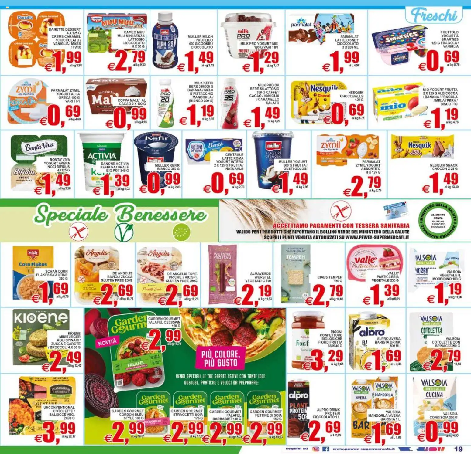 Volantino Pewex del 12/08/2026 | Pagina: 19 | Prodotti: Senza glutine, Vaniglia, Arance, Falafel