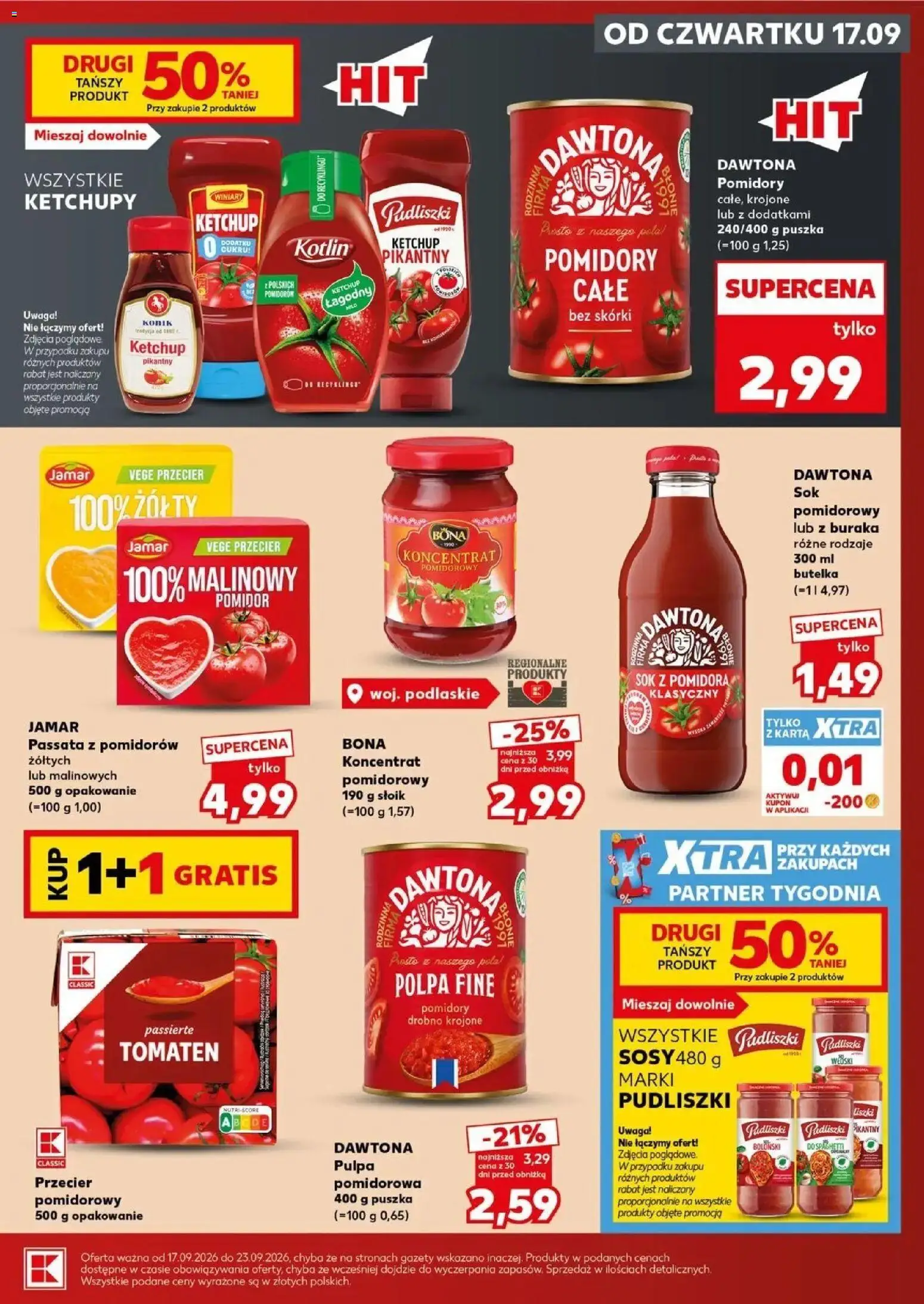 Kaufland gazetka - Super sobota od 19.09.2026 - od jutra PDF | Strona: 19 | Produkty: Ketchup, Kubuś, Sok pomidorowy, Sosy