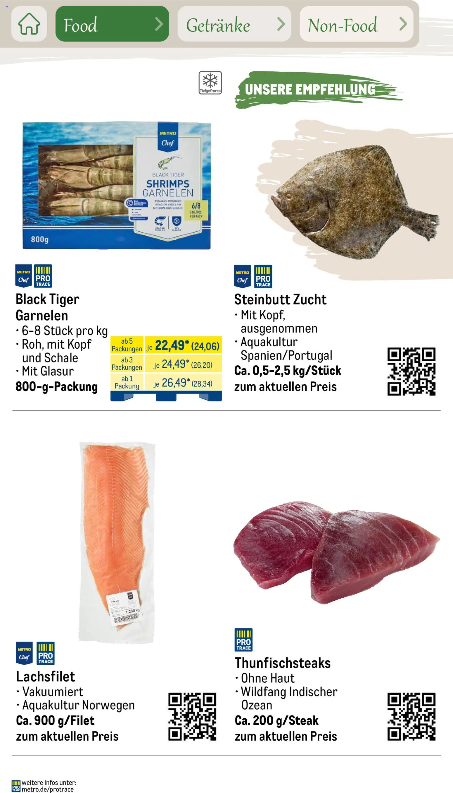 Metro Saisonkatalog Outdoor Dining – gültig ab 01.06.2026 | Seite: 12 | Produkte: Garnelen