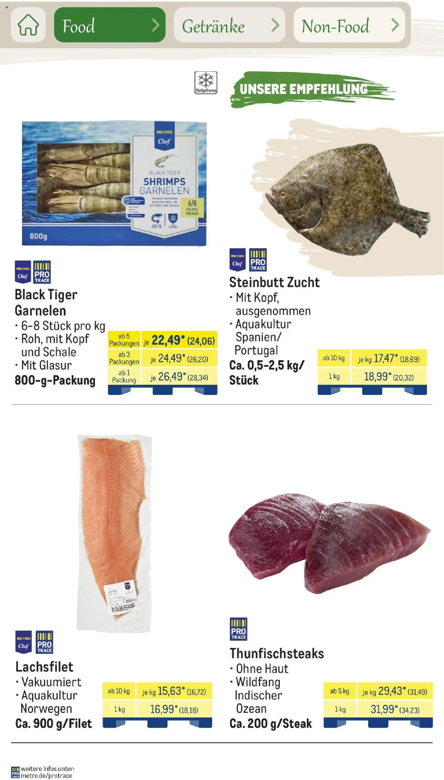 Metro Saisonkatalog Outdoor Dining – gültig ab 01.06.2026 | Seite: 12 | Produkte: Garnelen