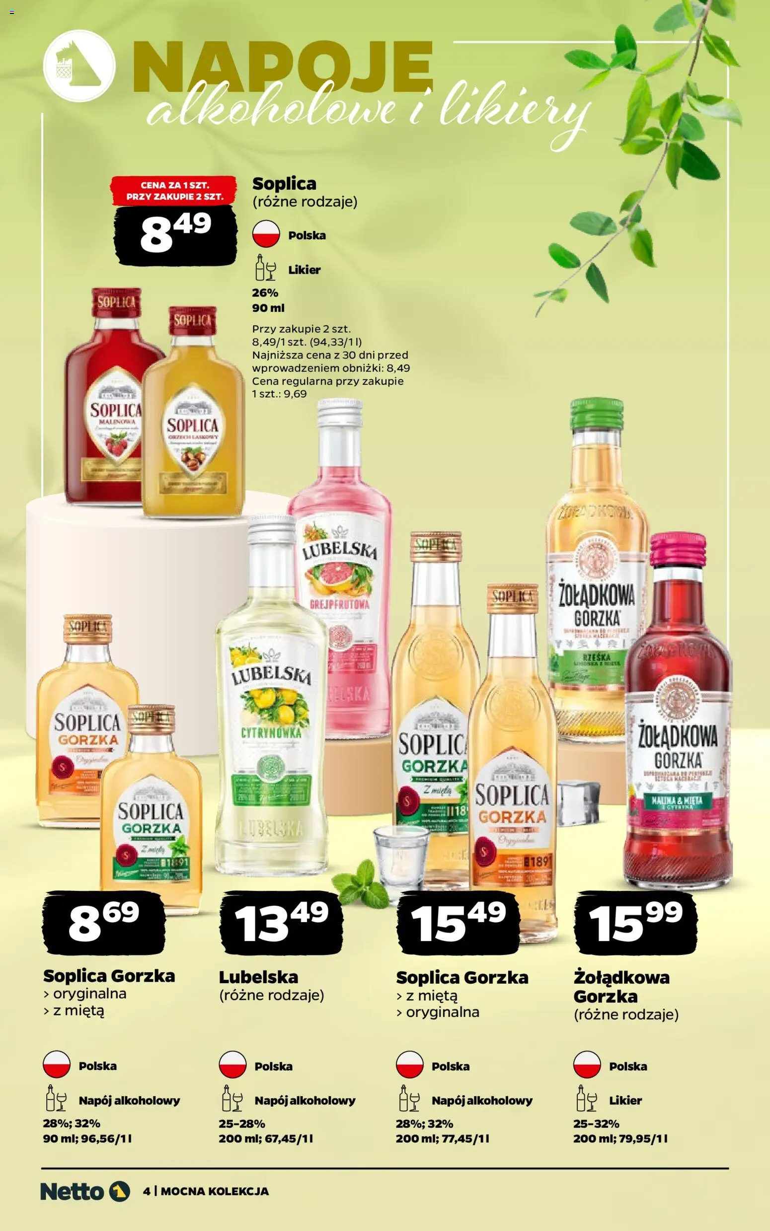 Netto gazetka - Alkohole mocne od 08.06.2026 | Strona: 4 | Produkty: Napoje, Mięta