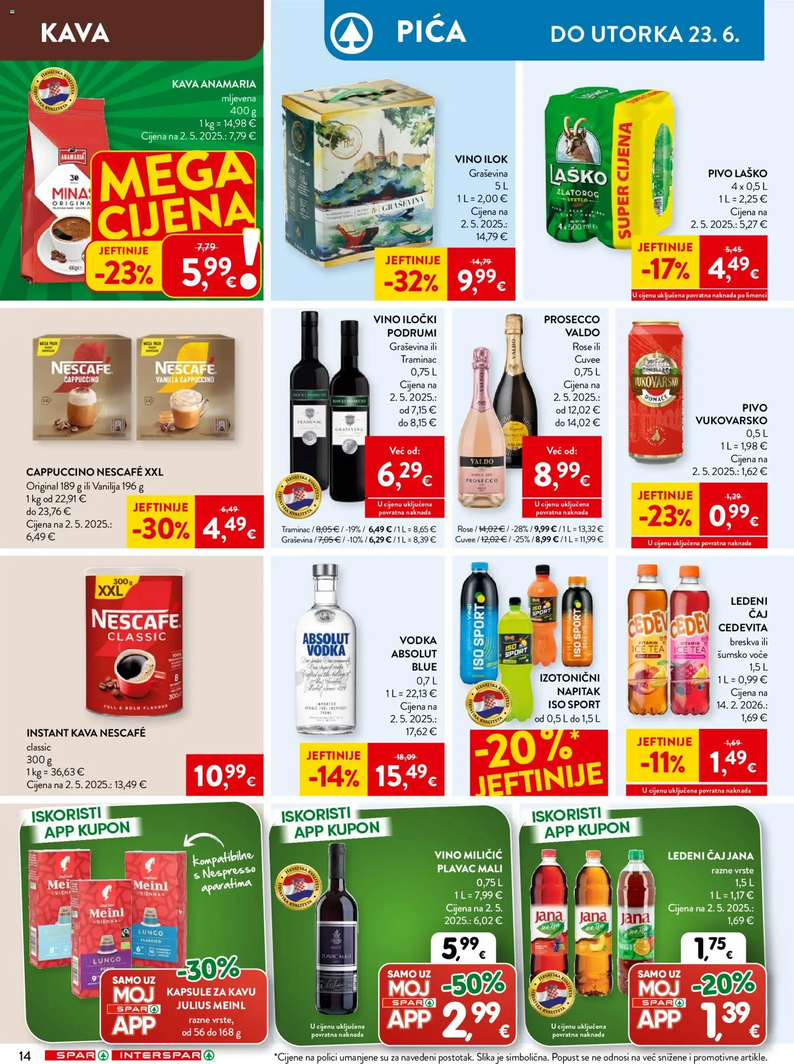 Spar katalog | vrijedi od 17.06.2026 | Stranica: 25 | Proizvodi: Pivo, Laško, Cedevita, Vodka