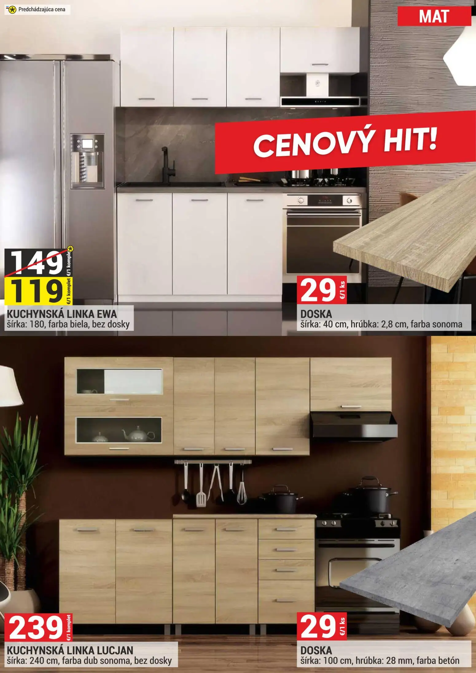 Nové Merkury Market akcie – leták je platný od 01.07.2026 | Strana: 37 | Produkty: Kuchynská linka
