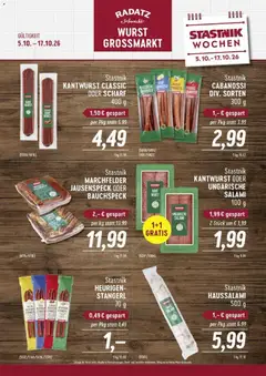 Radatz Wurst Grossmarkt ab 05.10.2026 gültig