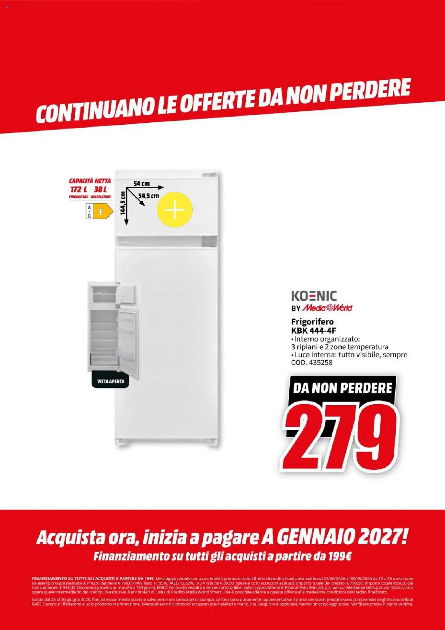 Volantino Media World del 23/06/2026 | Pagina: 60 | Prodotti: Frigorifero, Congelatore
