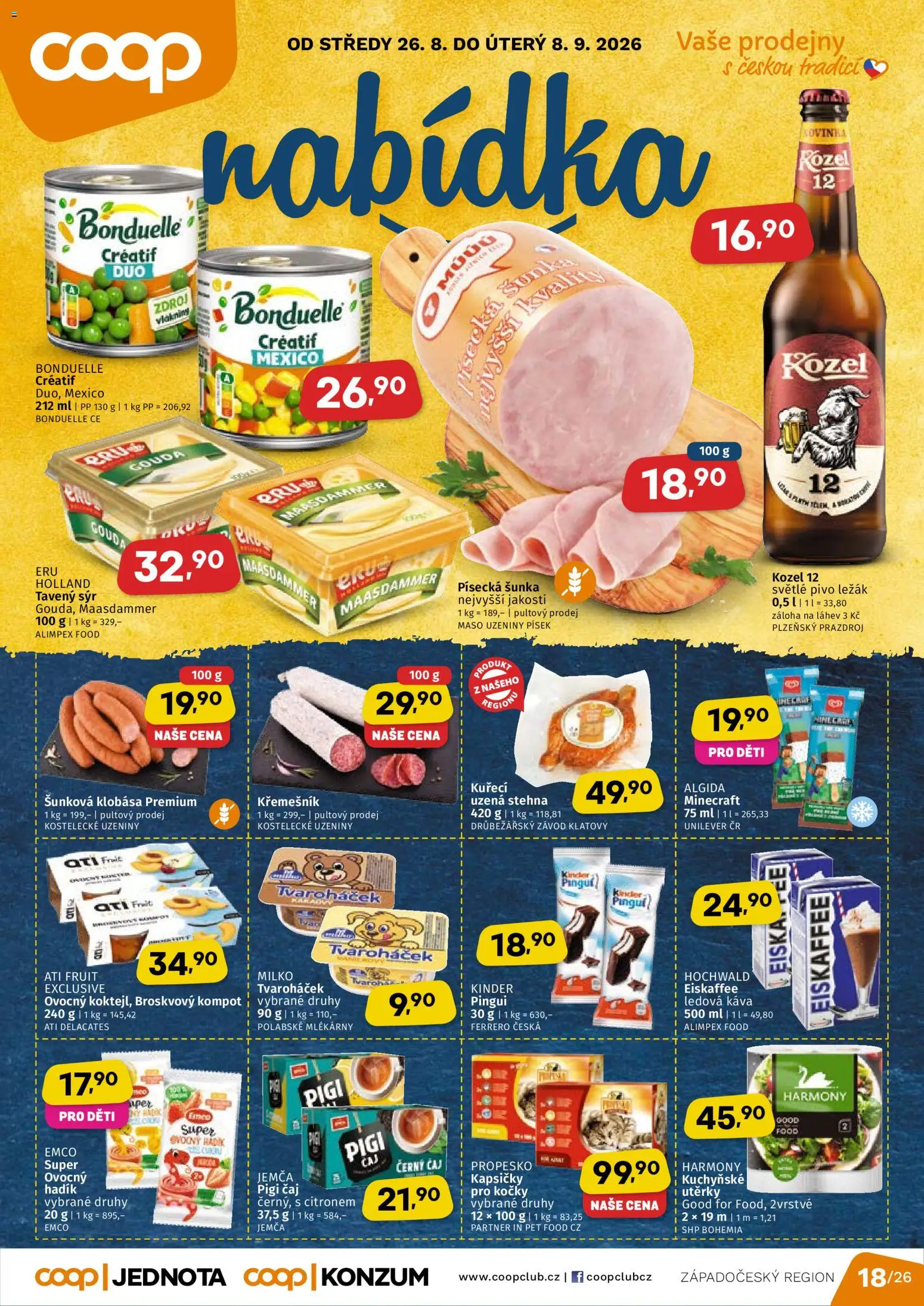 Coop leták - Západočeský region od 26.08.2026 | Strana: 1