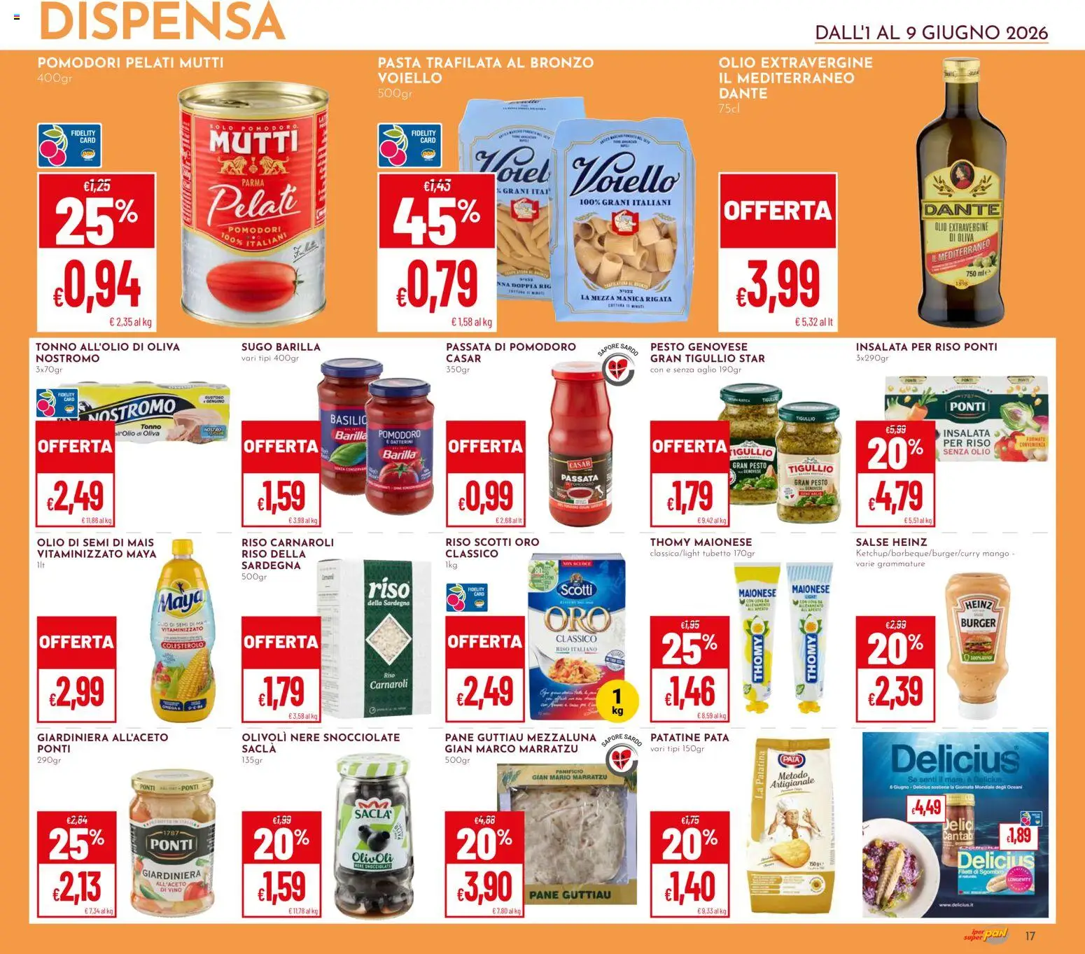 Volantino Pan del 01.06.2026 | Pagina: 17 | Prodotti: Patatine, Olio, Mango, Olio di Oliva