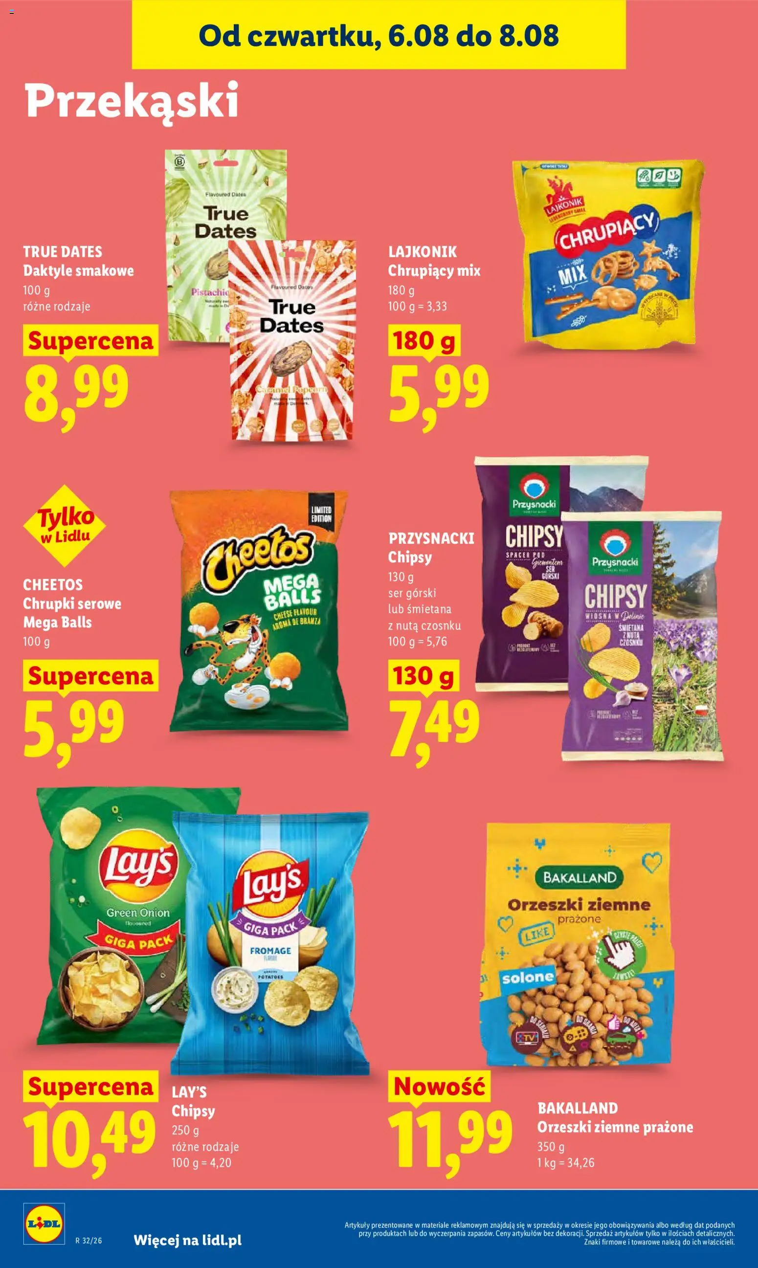 Lidl Polsko leták od 06.08.2026 | Strana: 80 | Produkty: Cheetos, Lay's, Chipsy