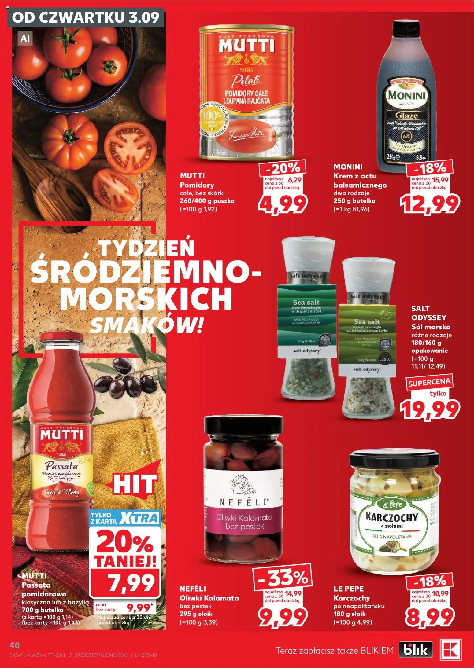 Kaufland gazetka od 03.09.2026 | Strona: 40 | Produkty: Dressing, Pomidory, Passata, Sól