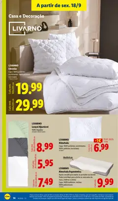 Pré-visualização LIVARNO Lençol Ajustável, 100% Algodão válido de 18/09/2026 | Página: 14 | Produtos: Algodão, Almofada, Decoração, Lençol ajustável