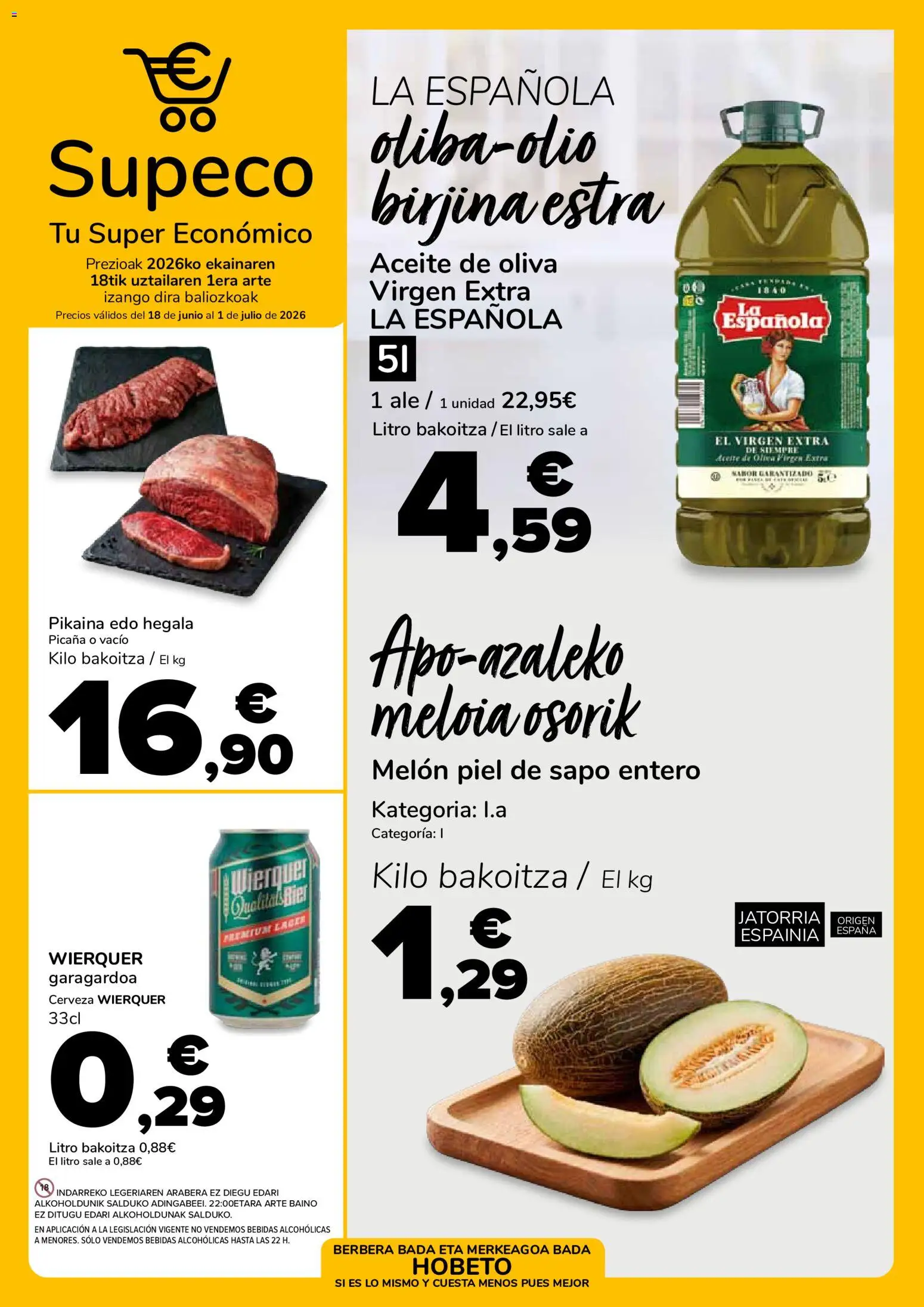 Supeco folleto │ válido desde el 18.06.2026 | Página: 1 | Productos: Φορτιστής, Aceite, Cerveza, Aceite de oliva