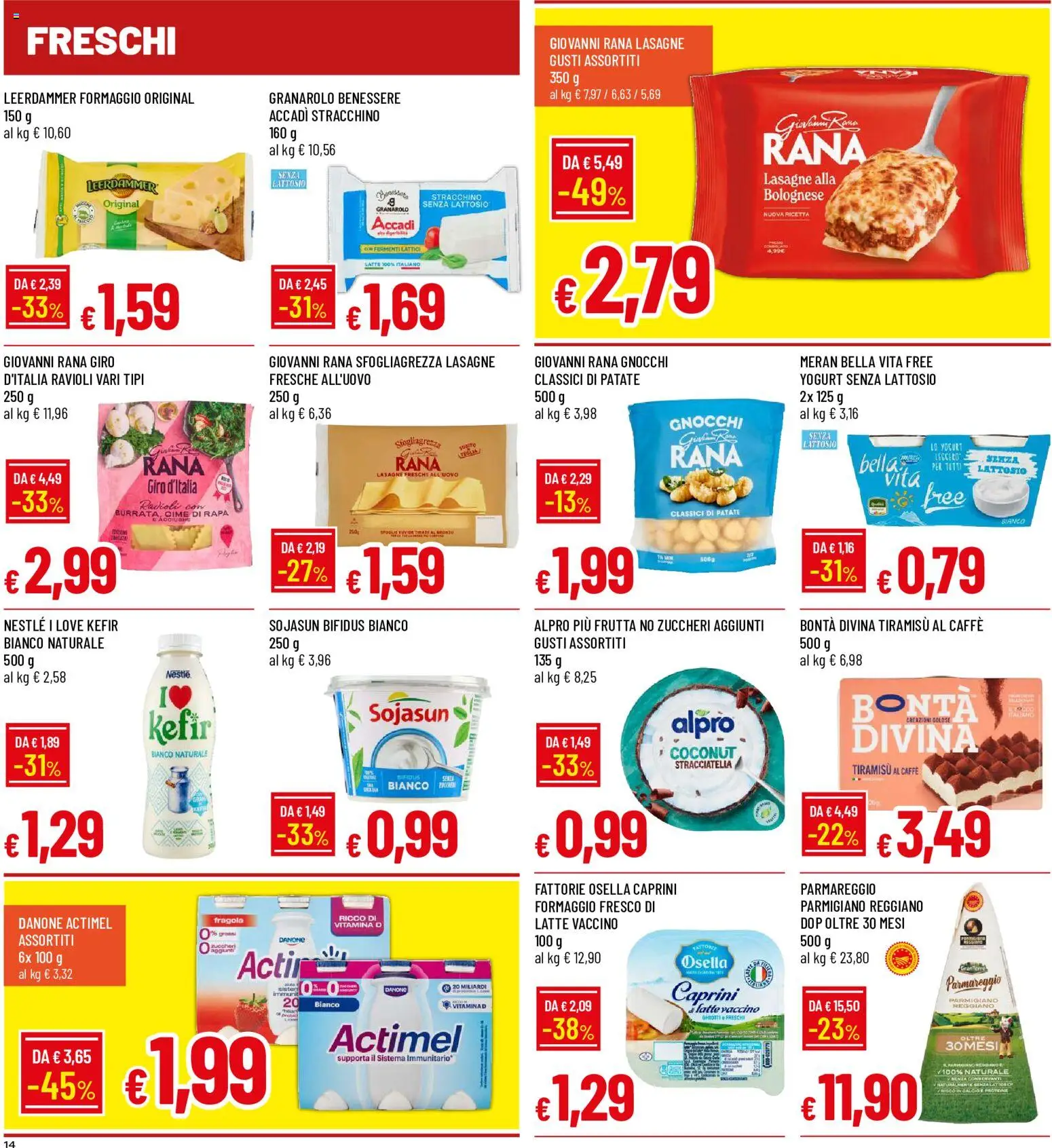 Volantino Galassia del 08/10/2026 | Pagina: 14 | Prodotti: Yogurt, Caffè, Acciughe, Senza lattosio