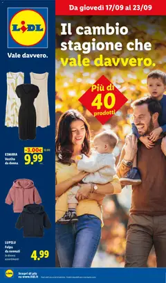 Anteprima del volantino Lidl volantino Il cambio stagione valido a partire dal 17/09/2026