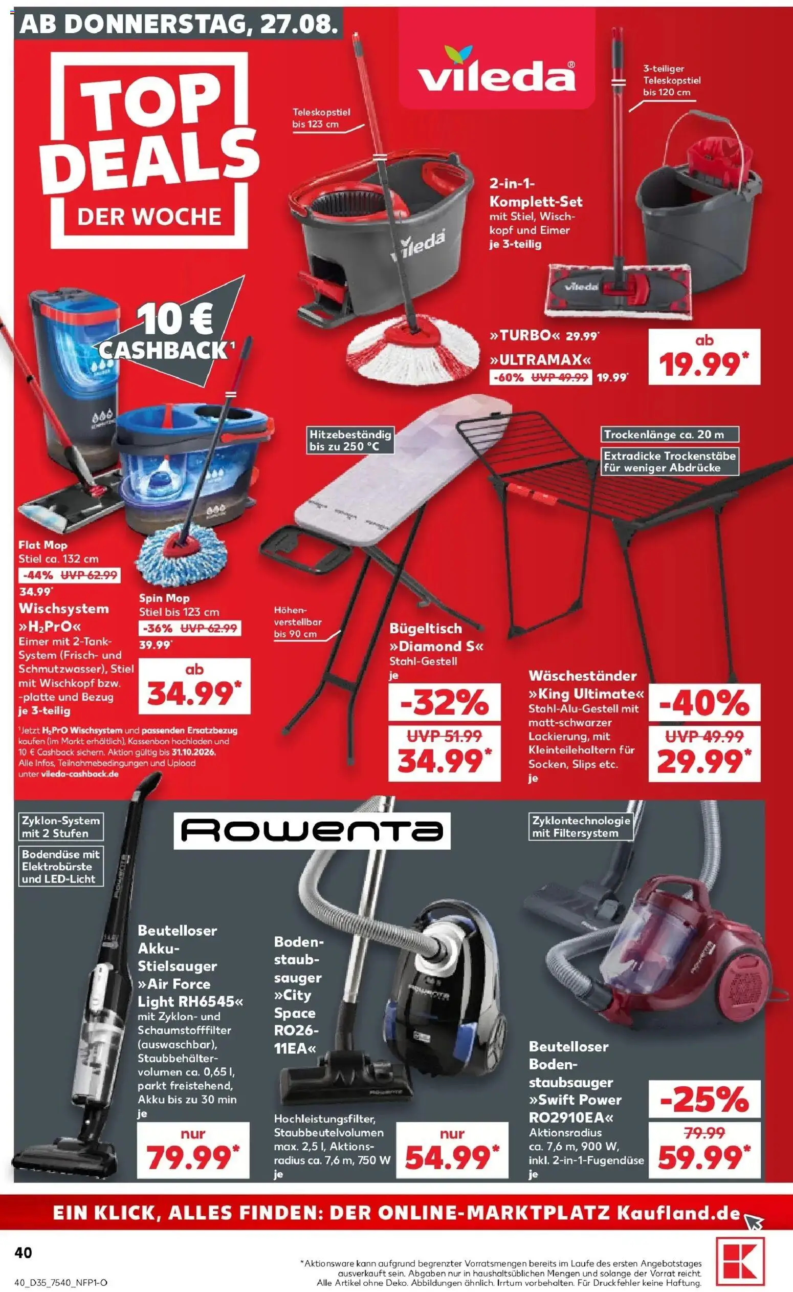 Prospekt Kaufland ab 24.08.2026 » Angebote Online zum Blättern | Seite: 51 | Produkte: Staubsauger, Waschestander