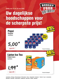 Budget Food folder - Voorbeeld van een folder van Budget Food, geldig van 22.05.2026