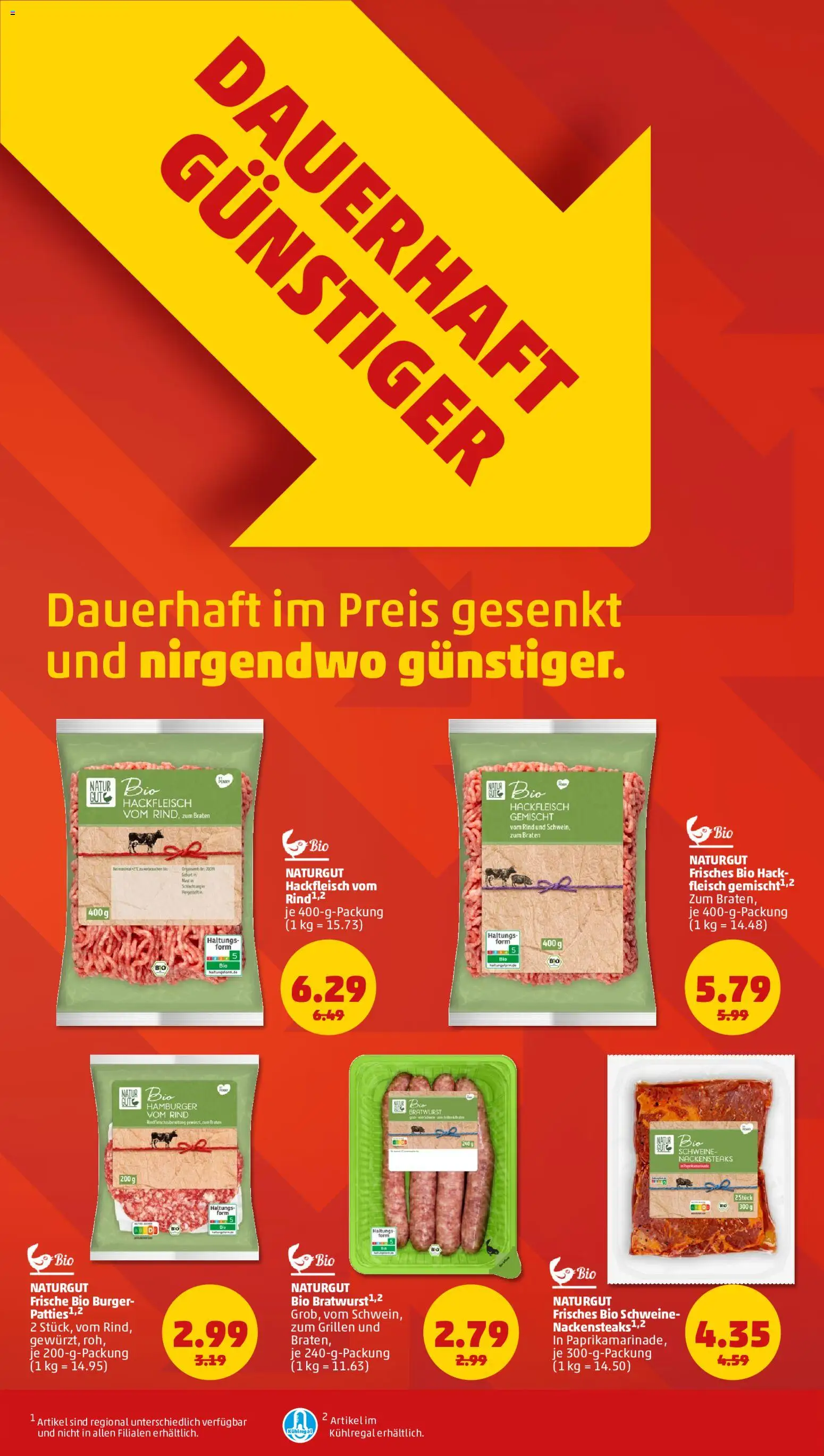 Penny Prospekt – gültig ab 17.08.2026 | Seite: 2 | Produkte: Nackensteaks, Burger, Fleisch, Hackfleisch