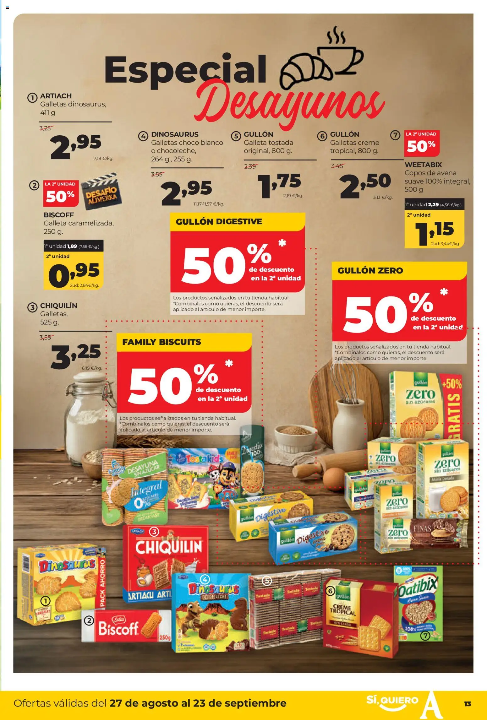 Alimerka folleto Asturias │ válido desde el 27/08/2026 | Página: 14 | Productos: Copos de avena, Galletas, Copos, Azúcar