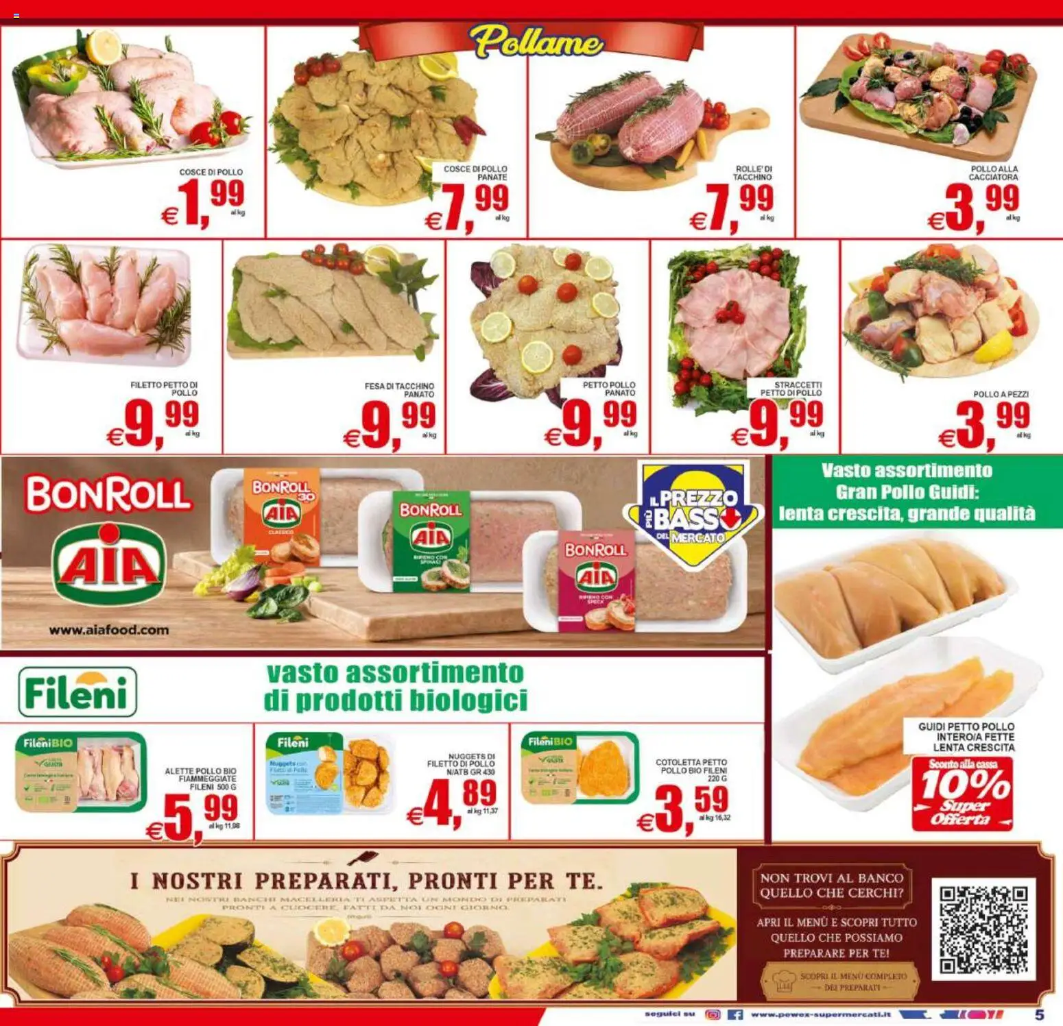 Volantino Pewex del 02/09/2026 | Pagina: 5 | Prodotti: Petto di Pollo, Pollame, Tè, Filetto