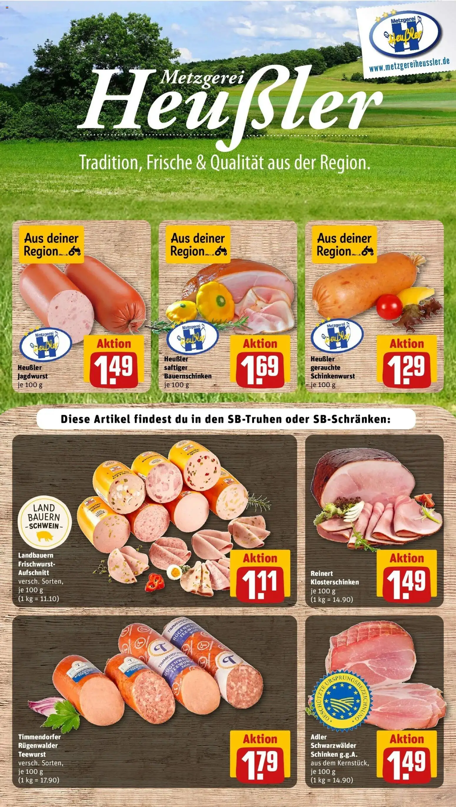 REWE Prospekt ab 21.09.2026 zum Blättern » Angebote | Seite: 15 | Produkte: Schinken
