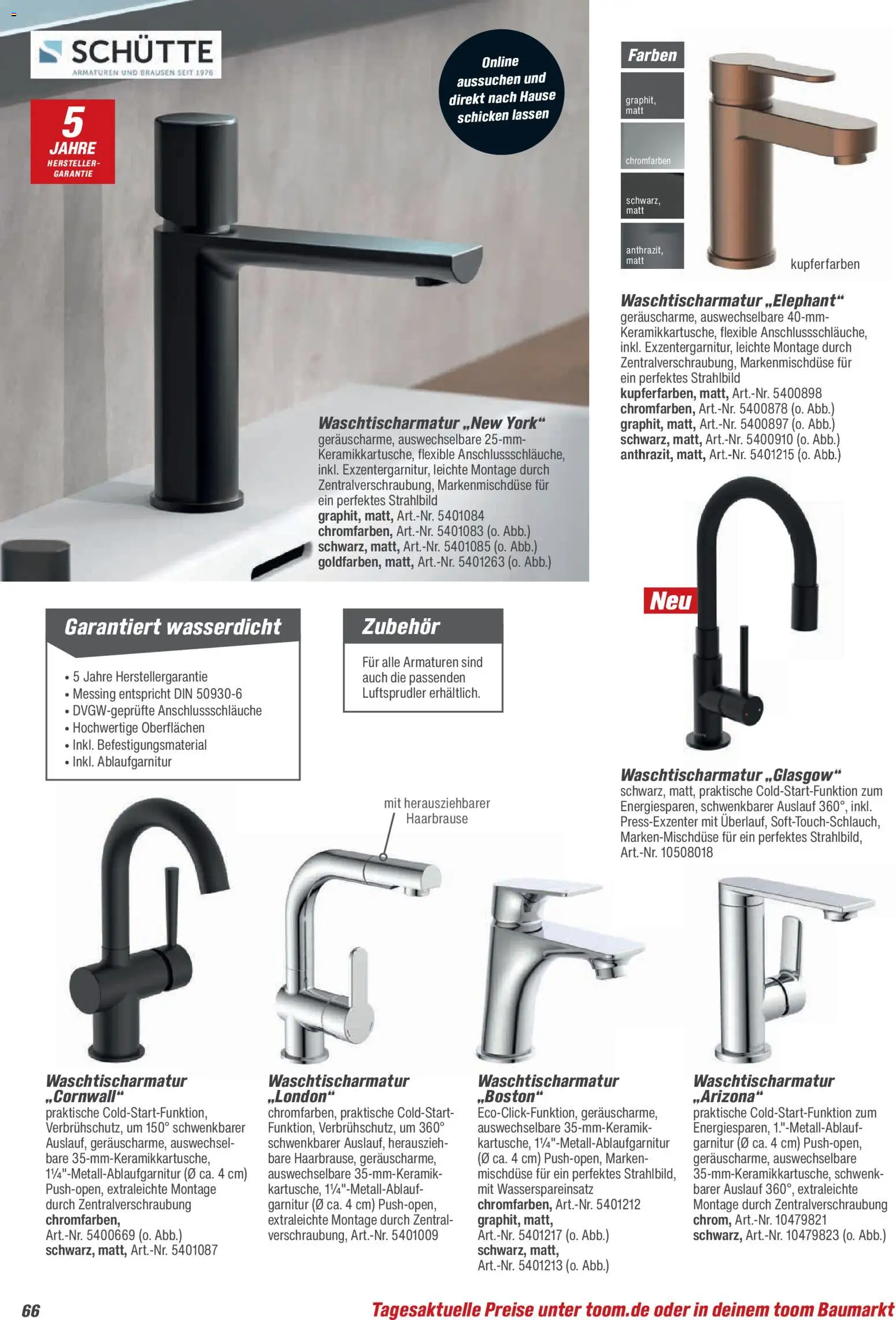 Toom Baumarkt Bad, Sanitär & Zubehör 2026 – gültig ab 01.01.2026 | Seite: 66