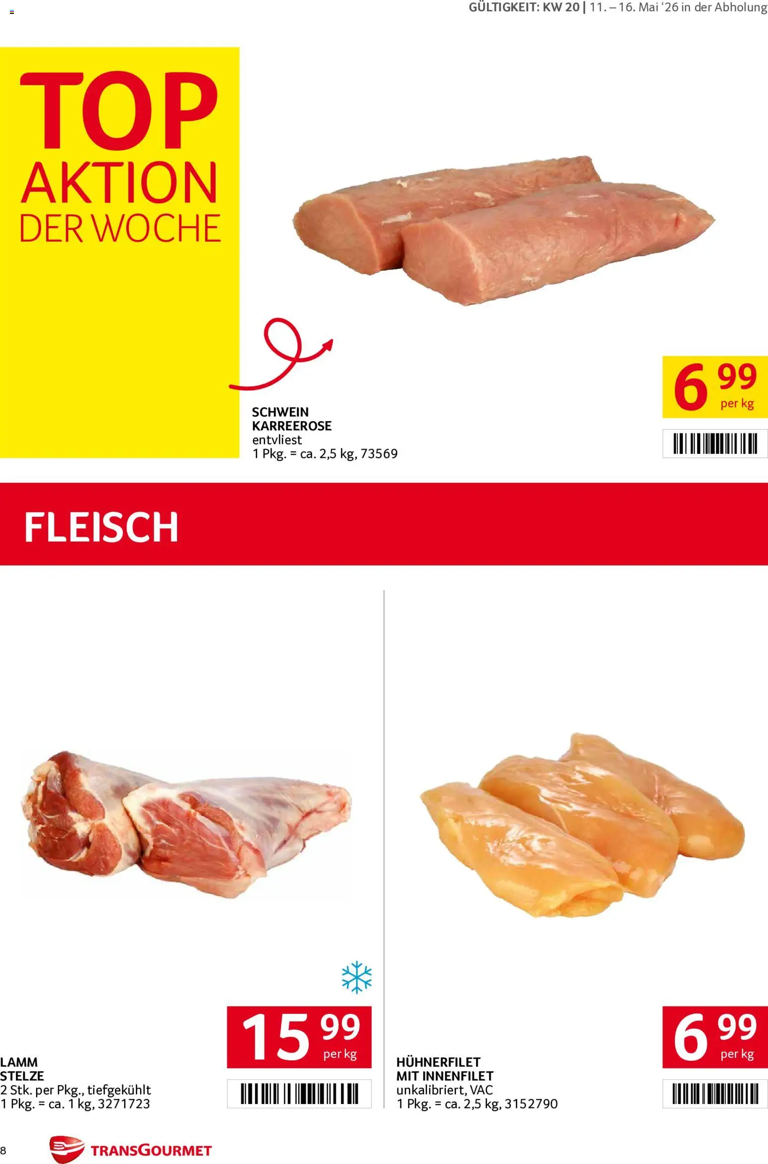 Transgourmet Flugblatt gültig ab 11.05.2026 | Seite: 8