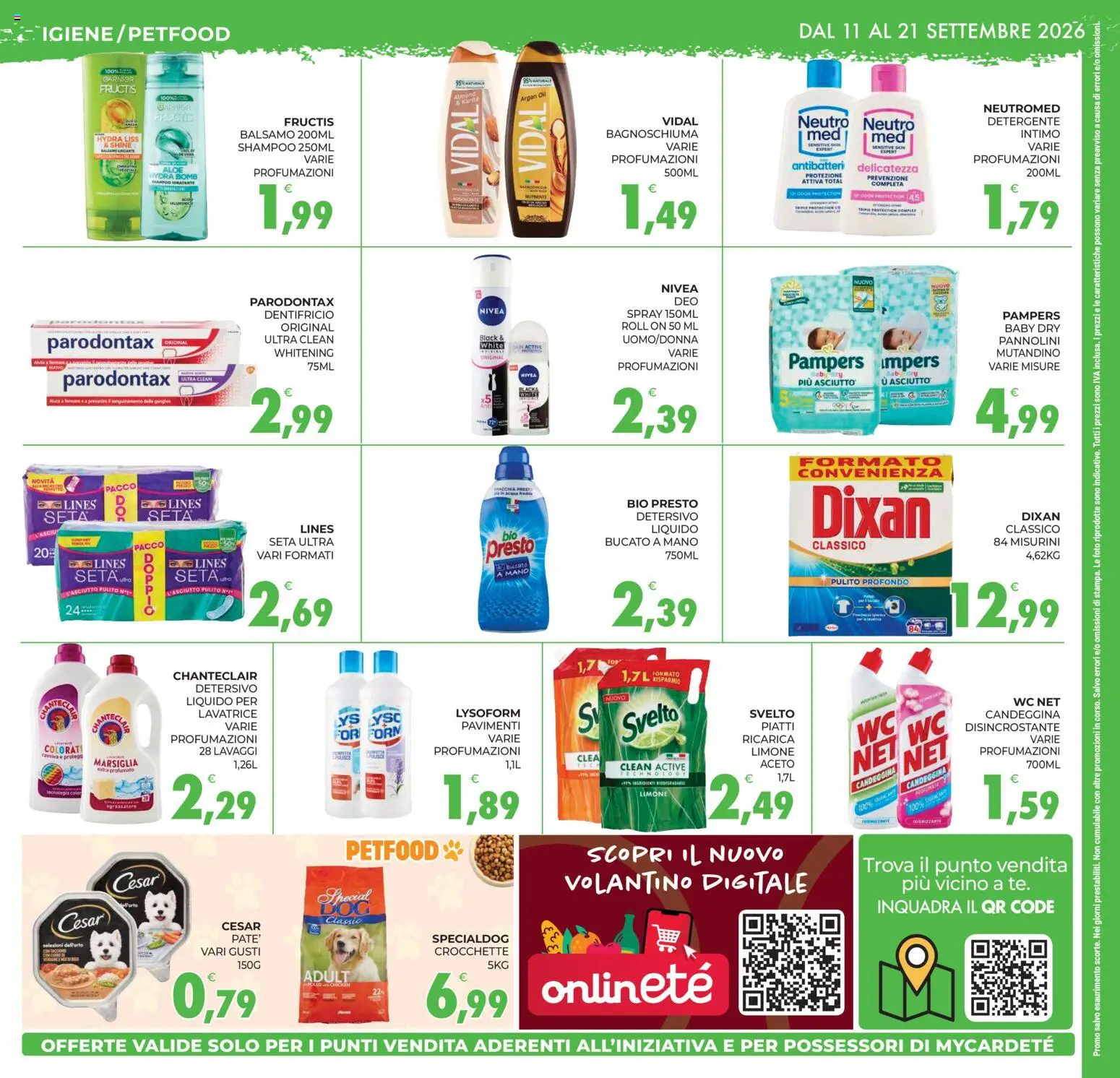 Volantino Eté del 11/09/2026 | Pagina: 12 | Prodotti: Shampoo, Balsamo, Piatti, Limone