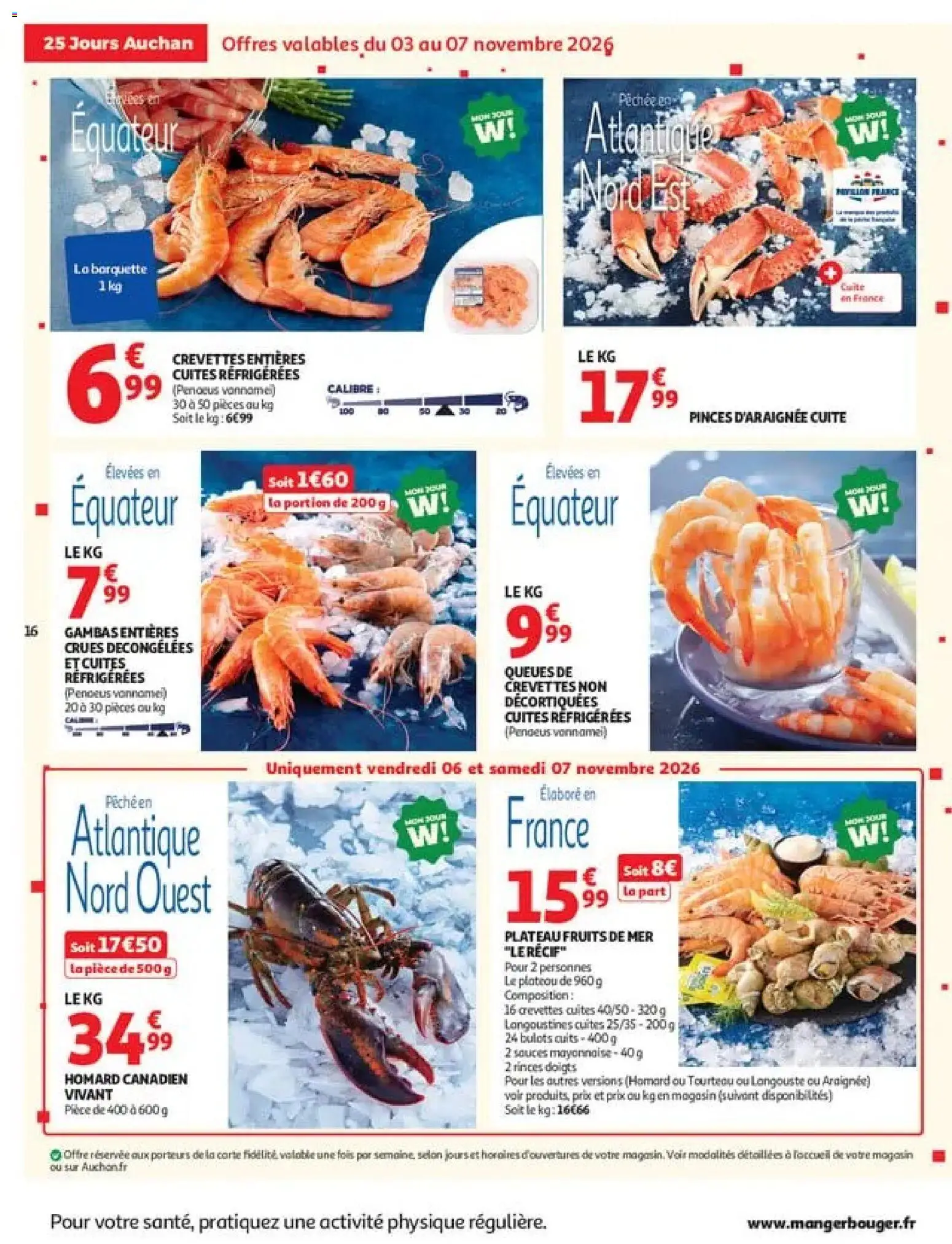 {H1} | Page: 16 | Produits: Fruits, Langouste, Gambas, Homard
