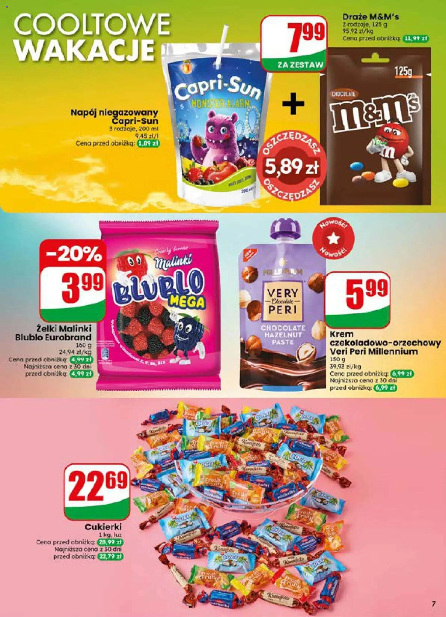 Dino gazetka od 15.07.2026 | Strona: 7 | Produkty: M&M's, Żelki, Cukierki, Krem