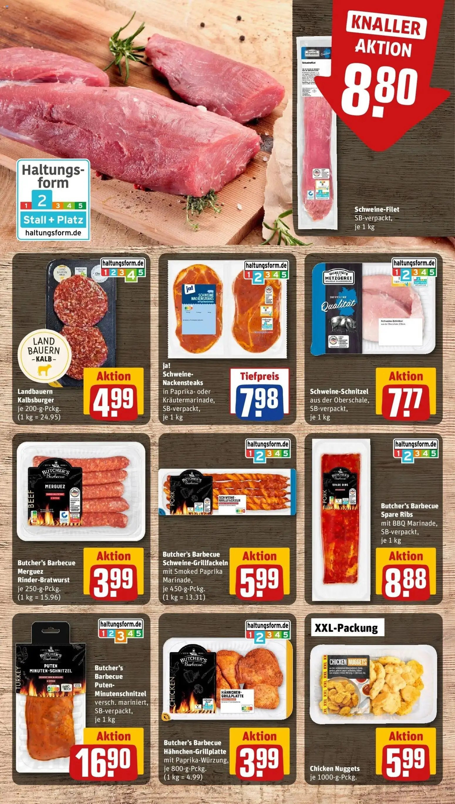 Rewe Prospekt Saarbrücken / Klarenthal	 – gültig ab 12.04.2026 | Seite: 6 | Produkte: Nackensteaks, Grill, Spare ribs, Schweinefilet