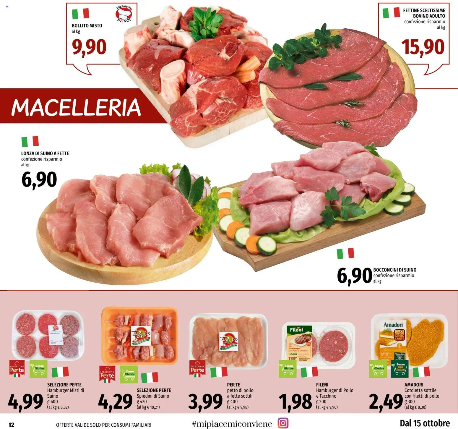 Volantino EMI del 15/10/2026 | Pagina: 12 | Prodotti: Petto di Pollo, Pollo, Tacchino, Hamburger