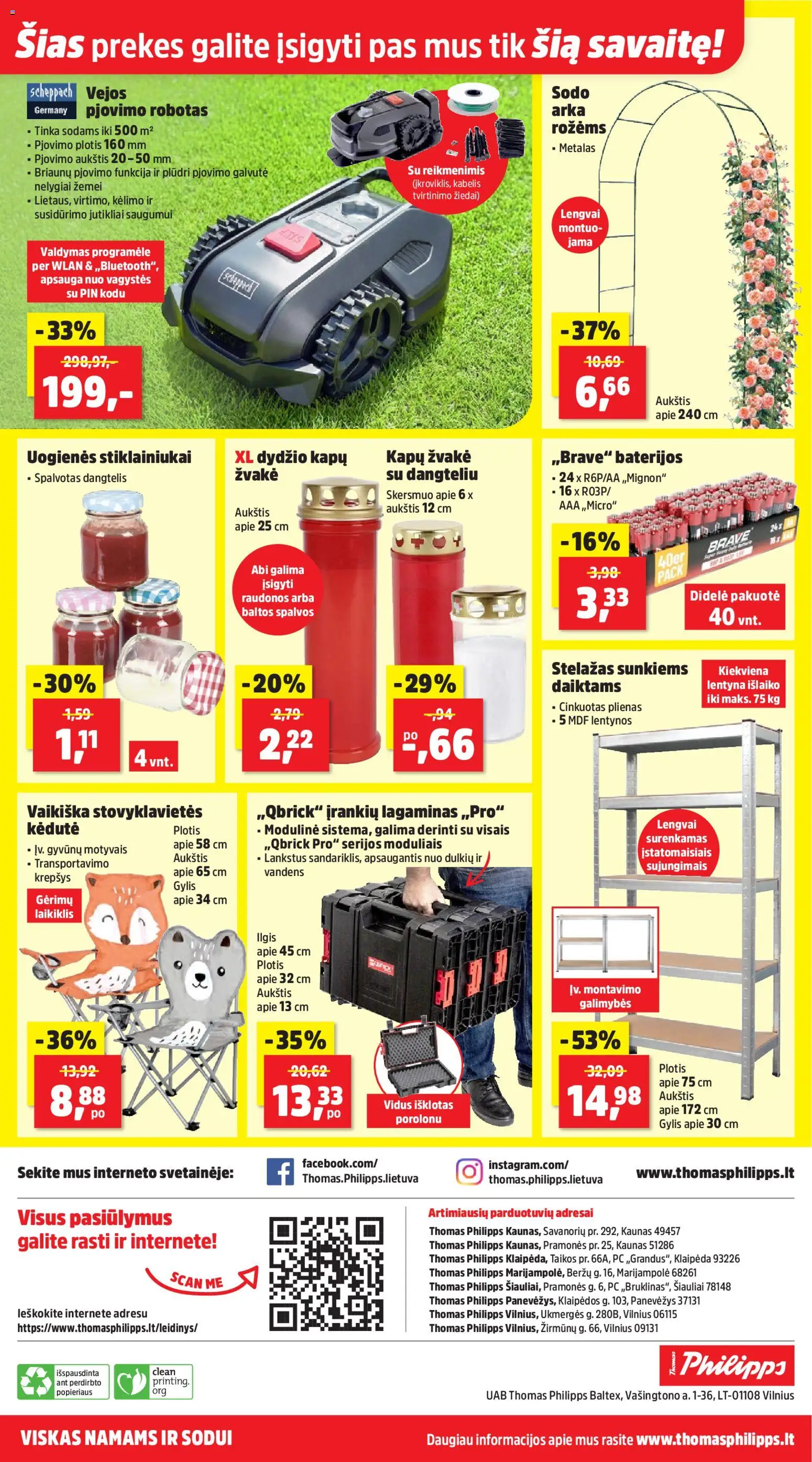 Thomas Philipps akcijos nuo 04.05.2026 | Puslapis: 16 | Prekių: Robotas, Lentyna, Kabelis, Krepšys