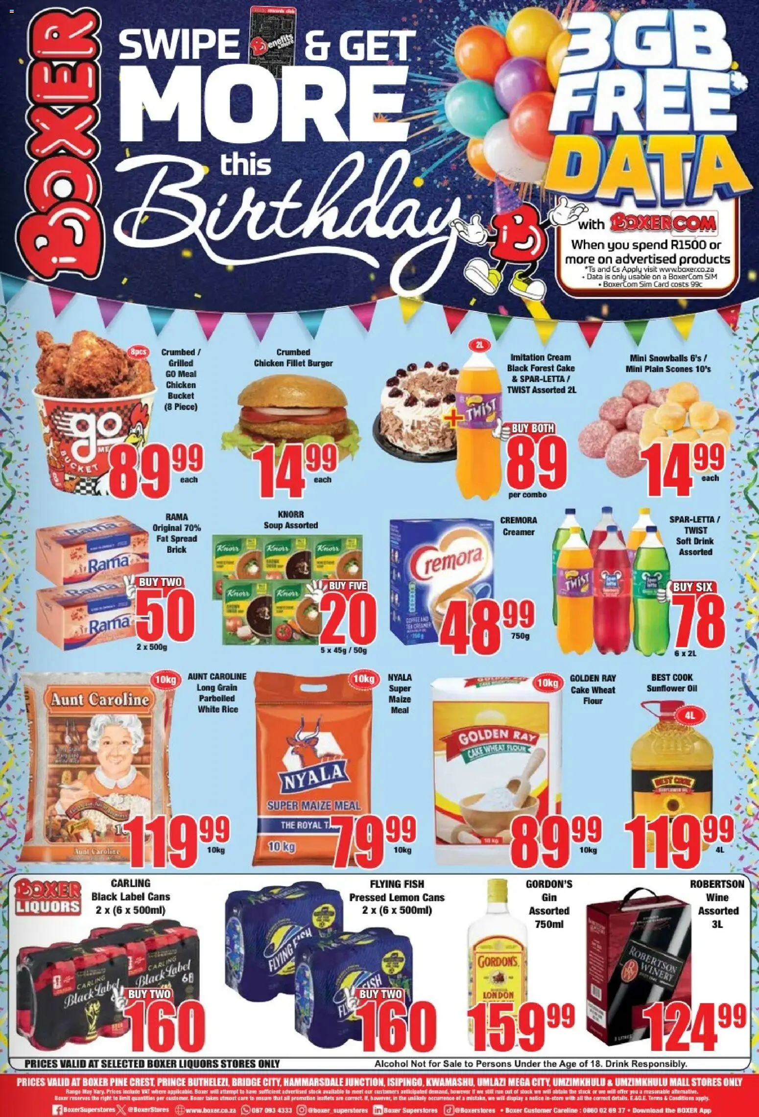 New Boxer catalogue – valid from 09/07/2026 | Page: 2 | Products: Flour, Creamer, Chicken, Fish