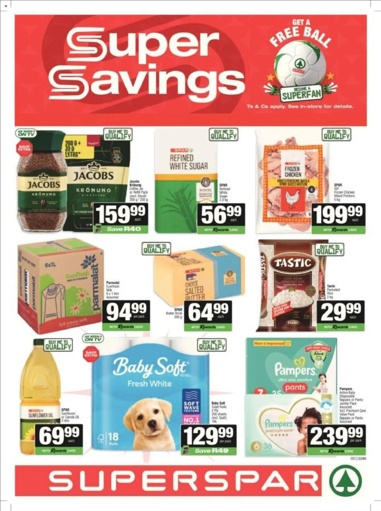 New Superspar catalogue – valid from 25.05.2026 | Page: 4 | Products: Pants, Butter, Sugar, Nappies