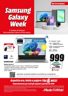 Anteprima del volantino Media World volantino Samsung valido a partire dal 08.06.2026