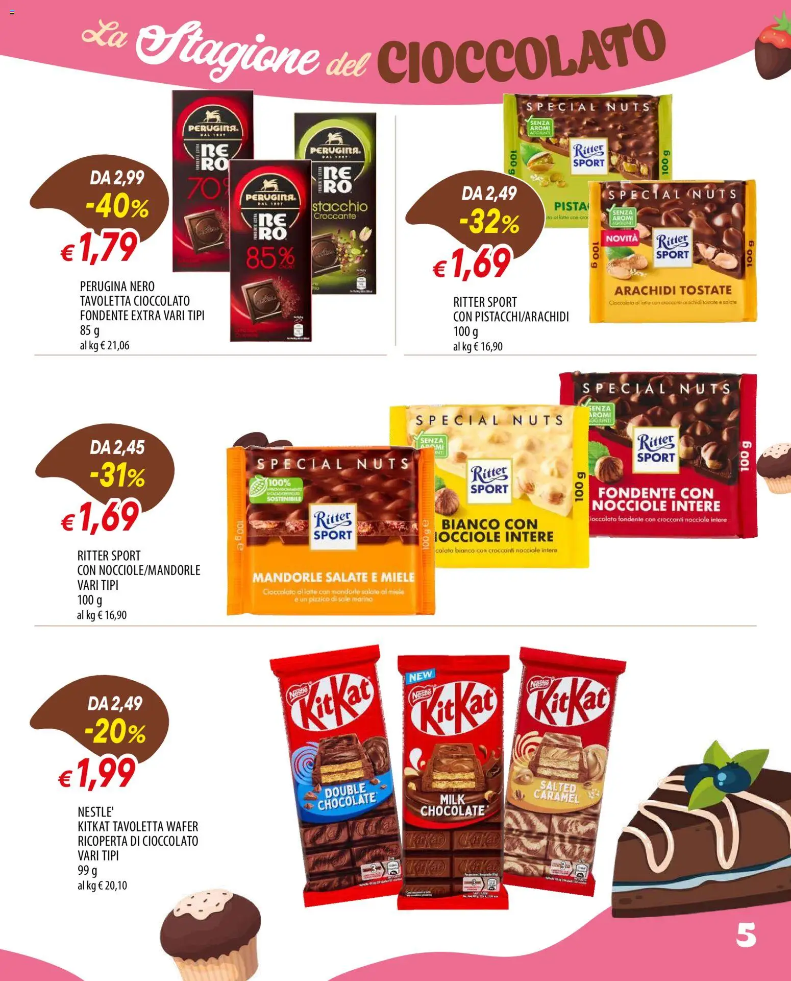 Volantino Galassia del 29/10/2026 | Pagina: 5 | Prodotti: Cioccolato, Latte, Mandorle, Arachidi