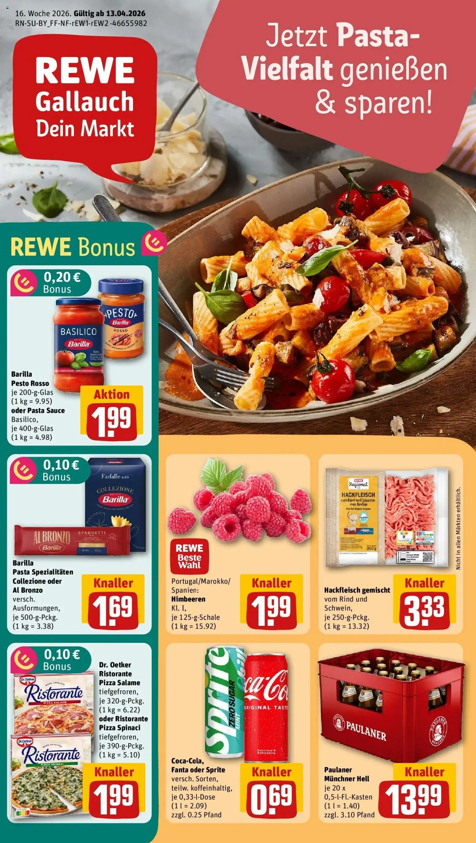 Rewe Prospekt Meitingen	 – gültig ab 12.04.2026 | Seite: 1 | Produkte: Ristorante, Fanta, Sprite, Pasta