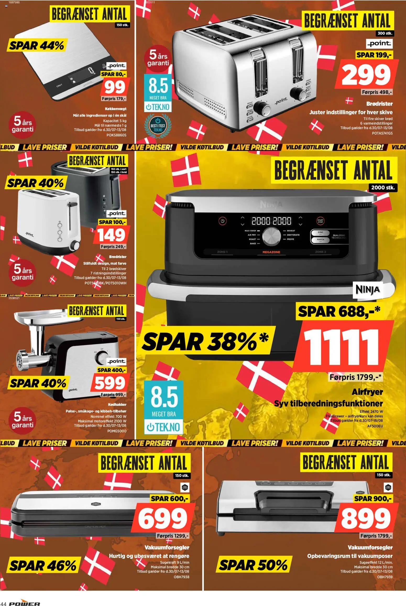 Power tilbudsavis – gyldig fra 07/08/2026 | Side: 44 | Produkter: Brød, Brødrister, Køkkenvægt