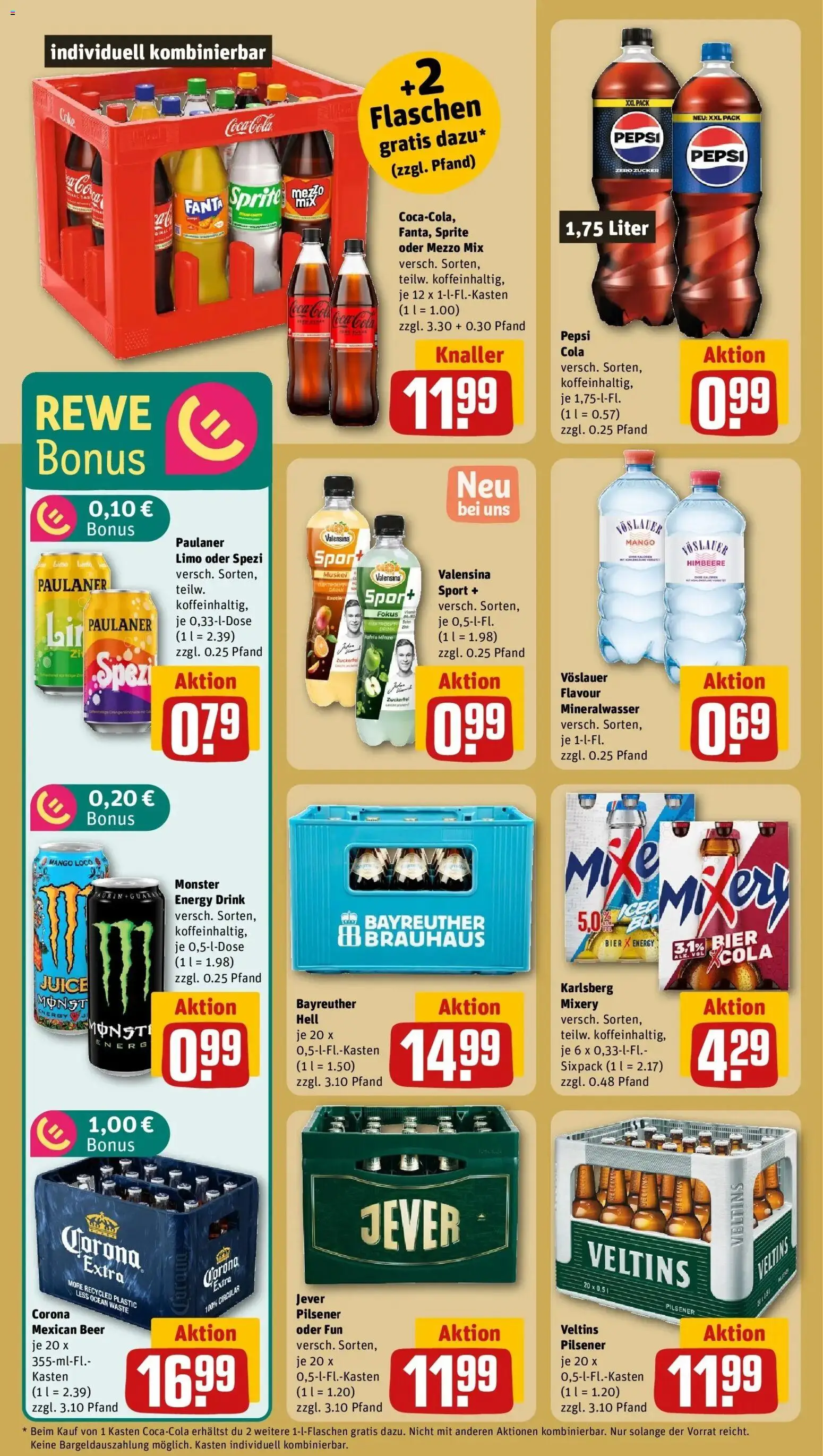REWE Prospekt ab 04.05.2026 zum Blättern » Angebote | Seite: 26 | Produkte: Cola, Valensina, Monster, Zucker