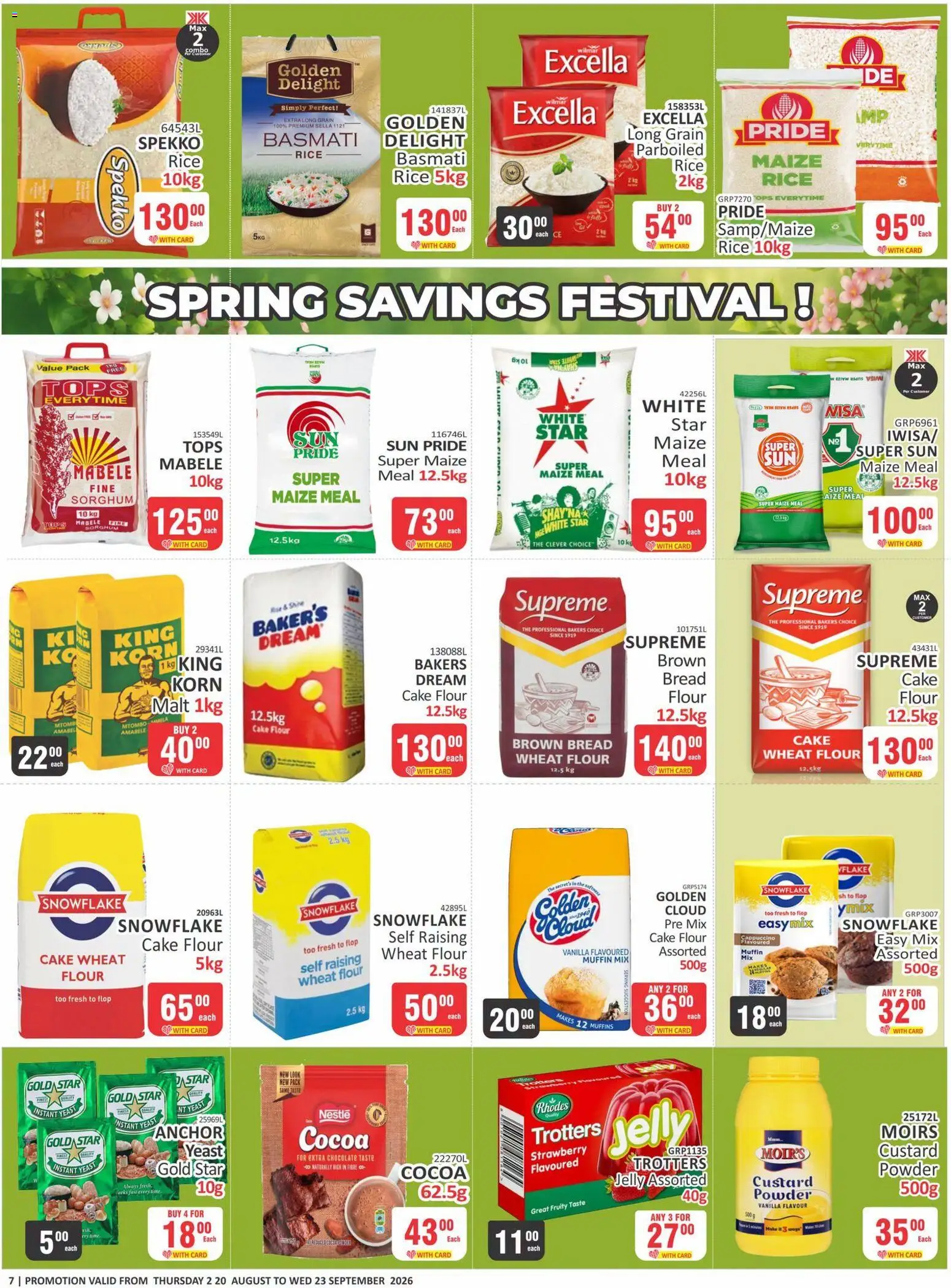 New KIT KAT Cash & Carry catalogue – valid from 20/08/2026 | Page: 5 | Products: Muffins, Maize meal, Powder, Rice
