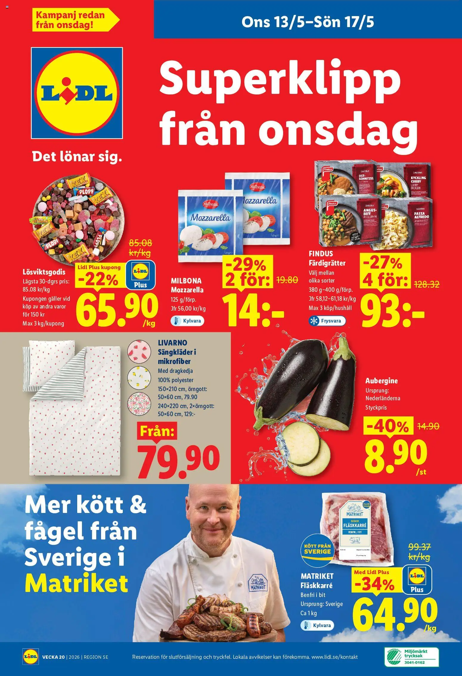 Lidl reklamblad aktuell från 11.05.2026 | Sida: 29 | Produkter: Örngott, Galler, Pasta, Aubergine