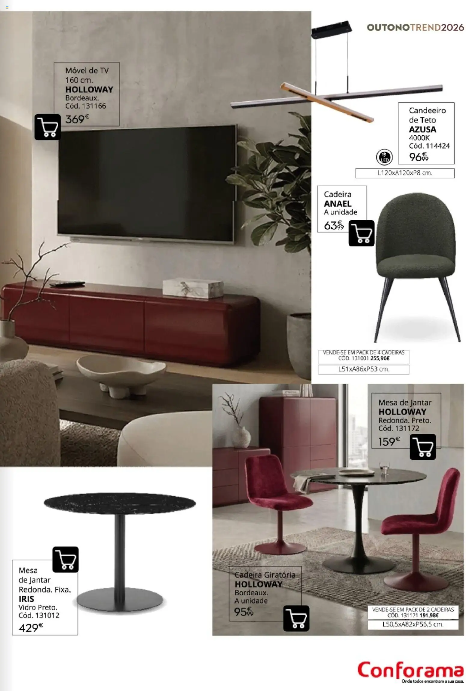 Conforama Outono Trend │ válido de 30/09/2026 | Página: 27 | Produtos: Cadeiras, Mesa, Cadeira, Mesa de jantar