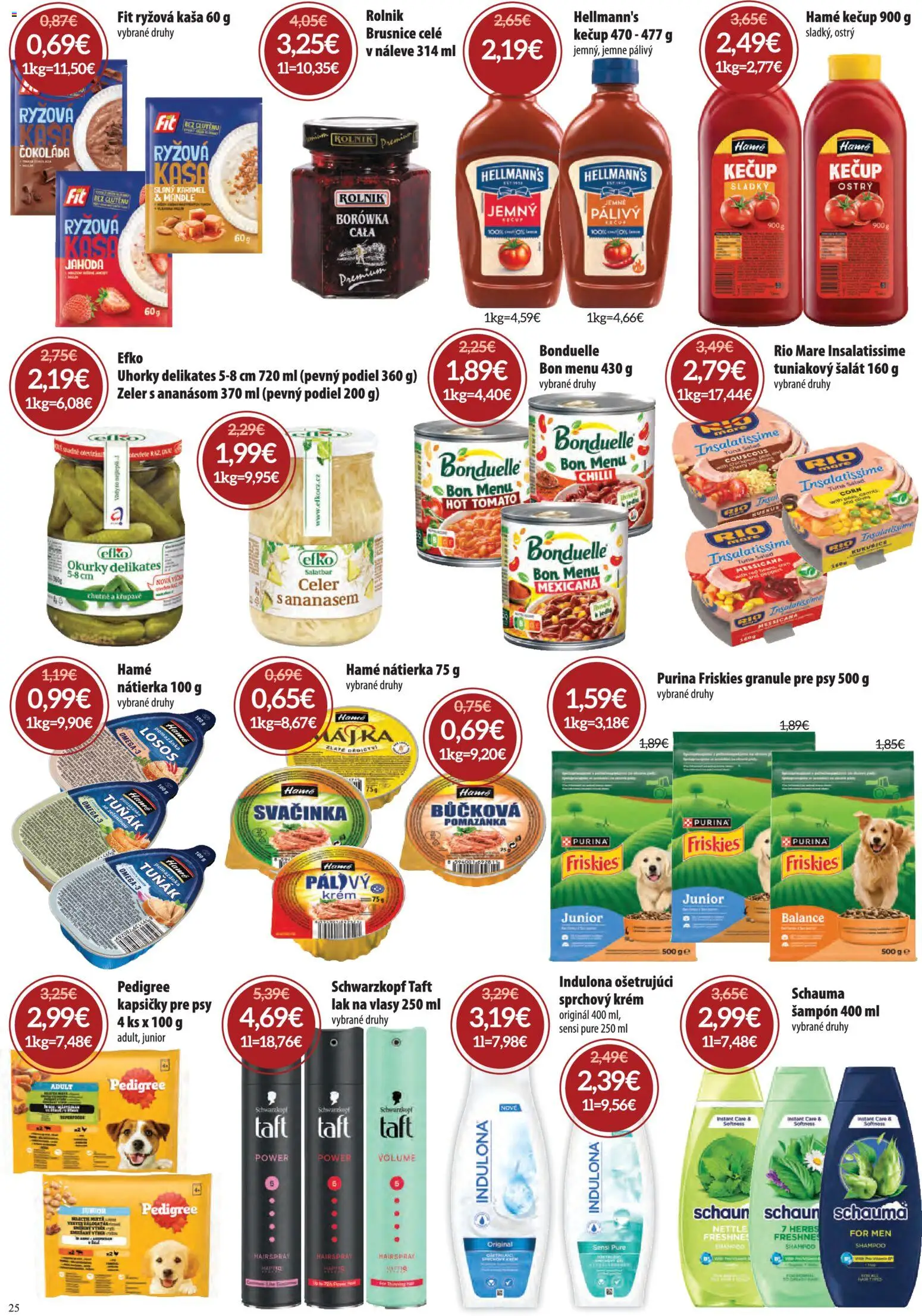 Nové Nitrazdroj akcie – leták je platný od 01.10.2026 | Strana: 25 | Produkty: Friskies, Chilli, Kapsičky, Mandle