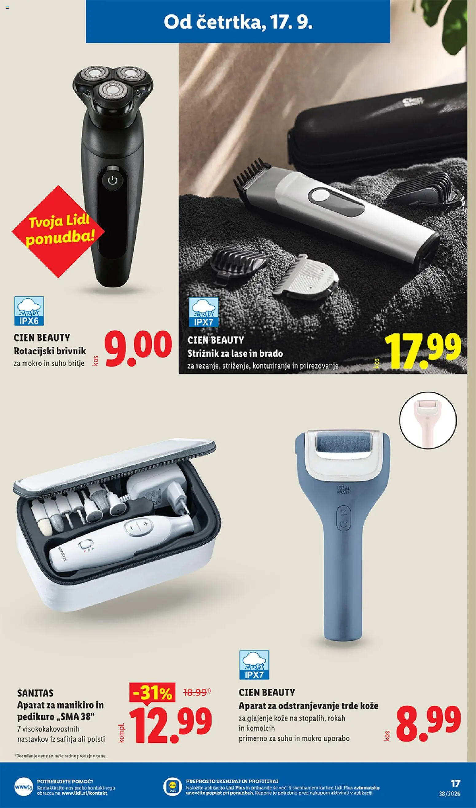 Novi Lidl katalog ponudbe – veljaven od 17.09.2026 | Stran: 29 | Izdelki: Strižnik, Brivnik