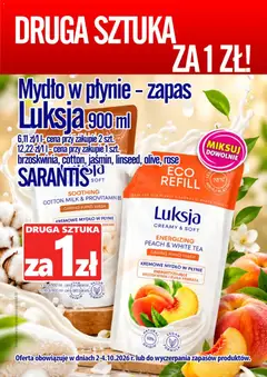 Pogląd oferty "Prim Market promocje - Mydło w płynie Luksja" - ważna od 02.10.2026