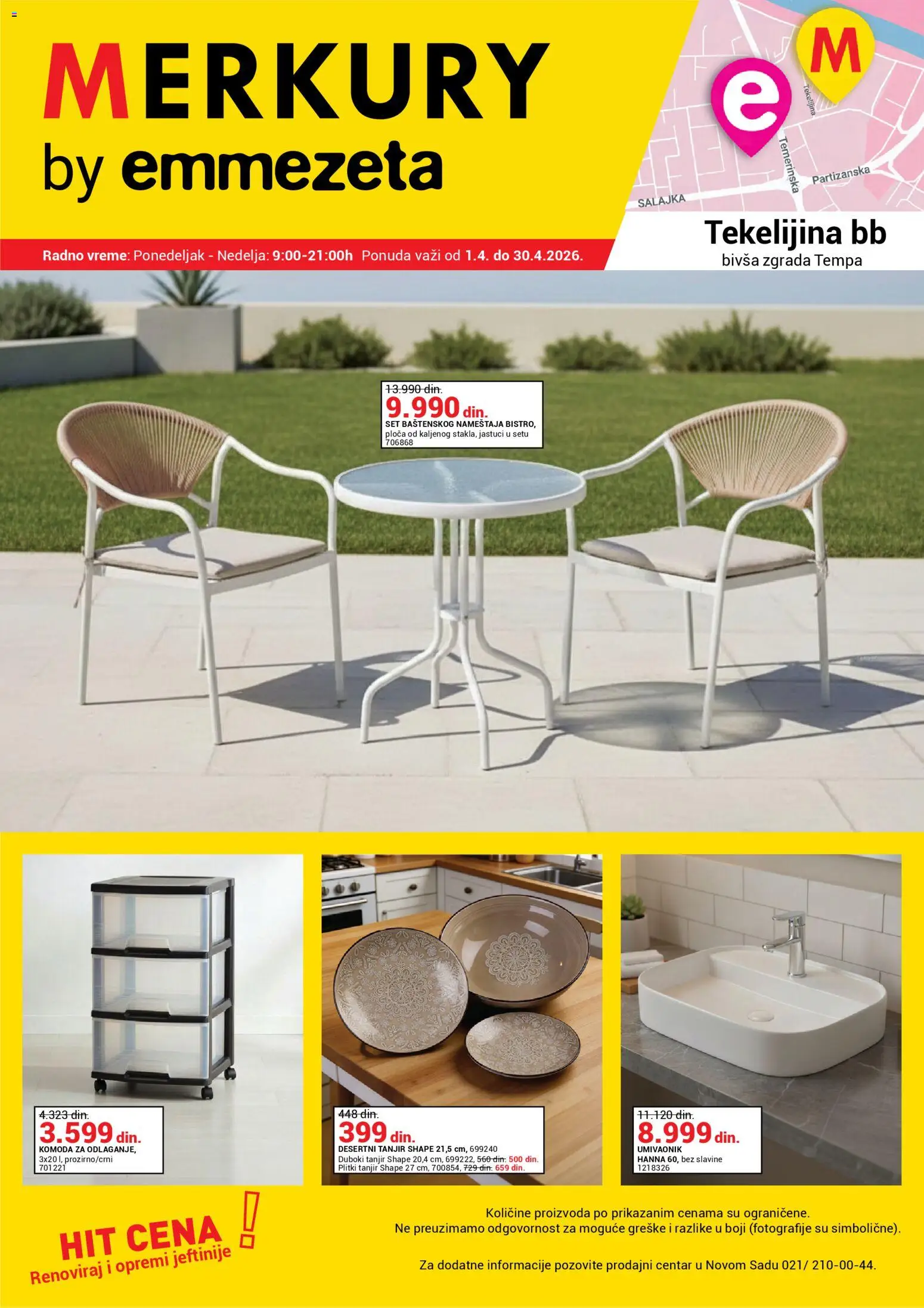 Emmezeta katalog - važi od 01.04.2026 | Strana: 1 | Proizvode: Tanjir, Komoda