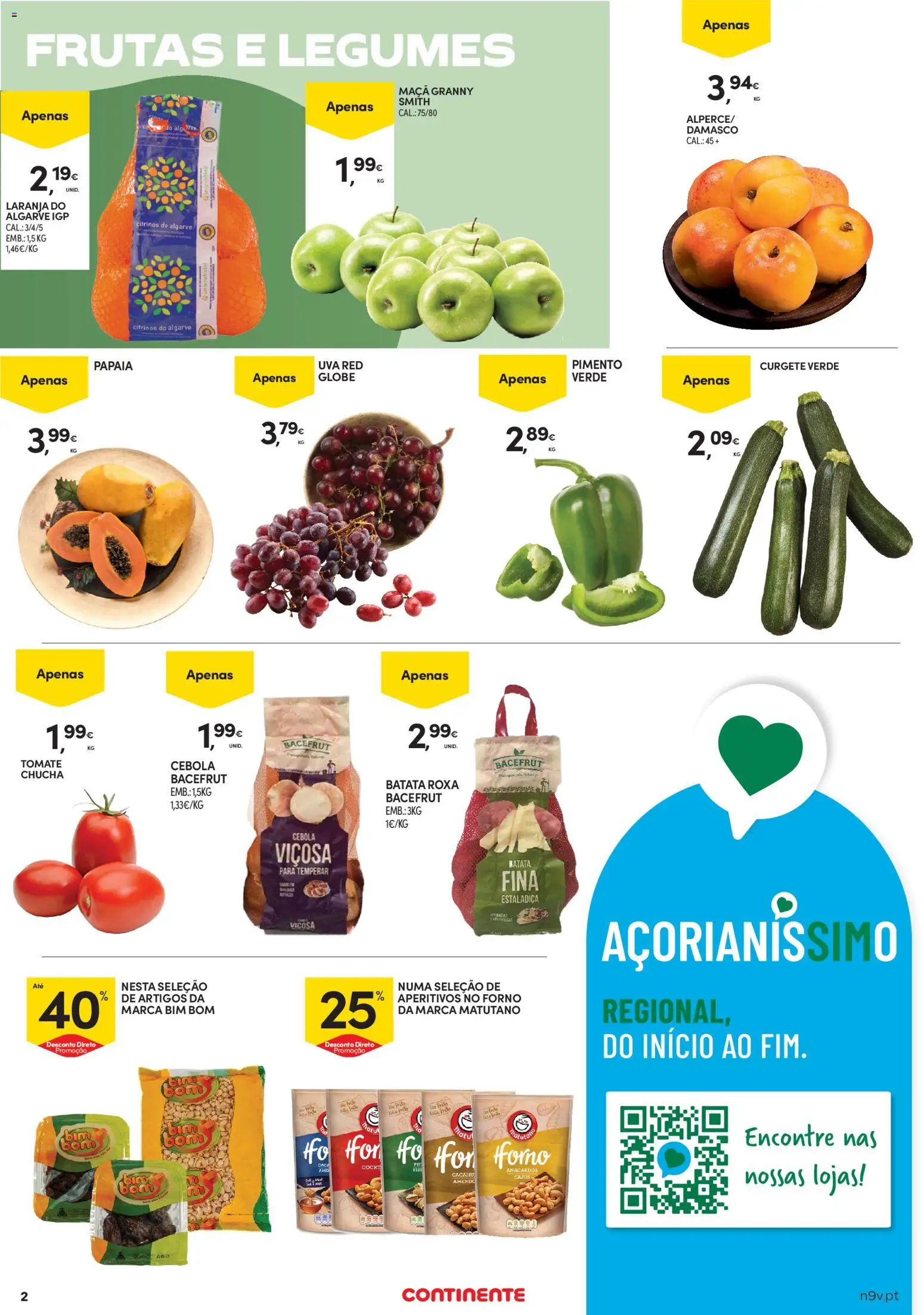 Continente Açores │ válido de 11.06.2026 | Página: 2 | Produtos: Forno, Curgete, Cebola, Tomate