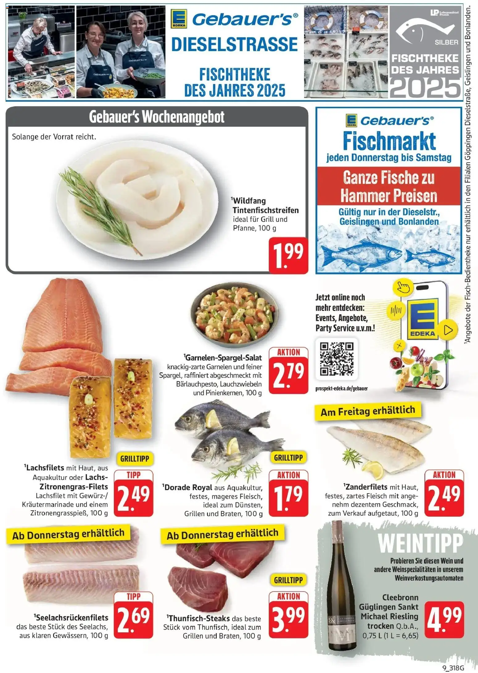 E center Prospekt Göppingen – gültig ab 17.05.2026 | Seite: 15 | Produkte: Garnelen, Lachs, Wein, Fleisch