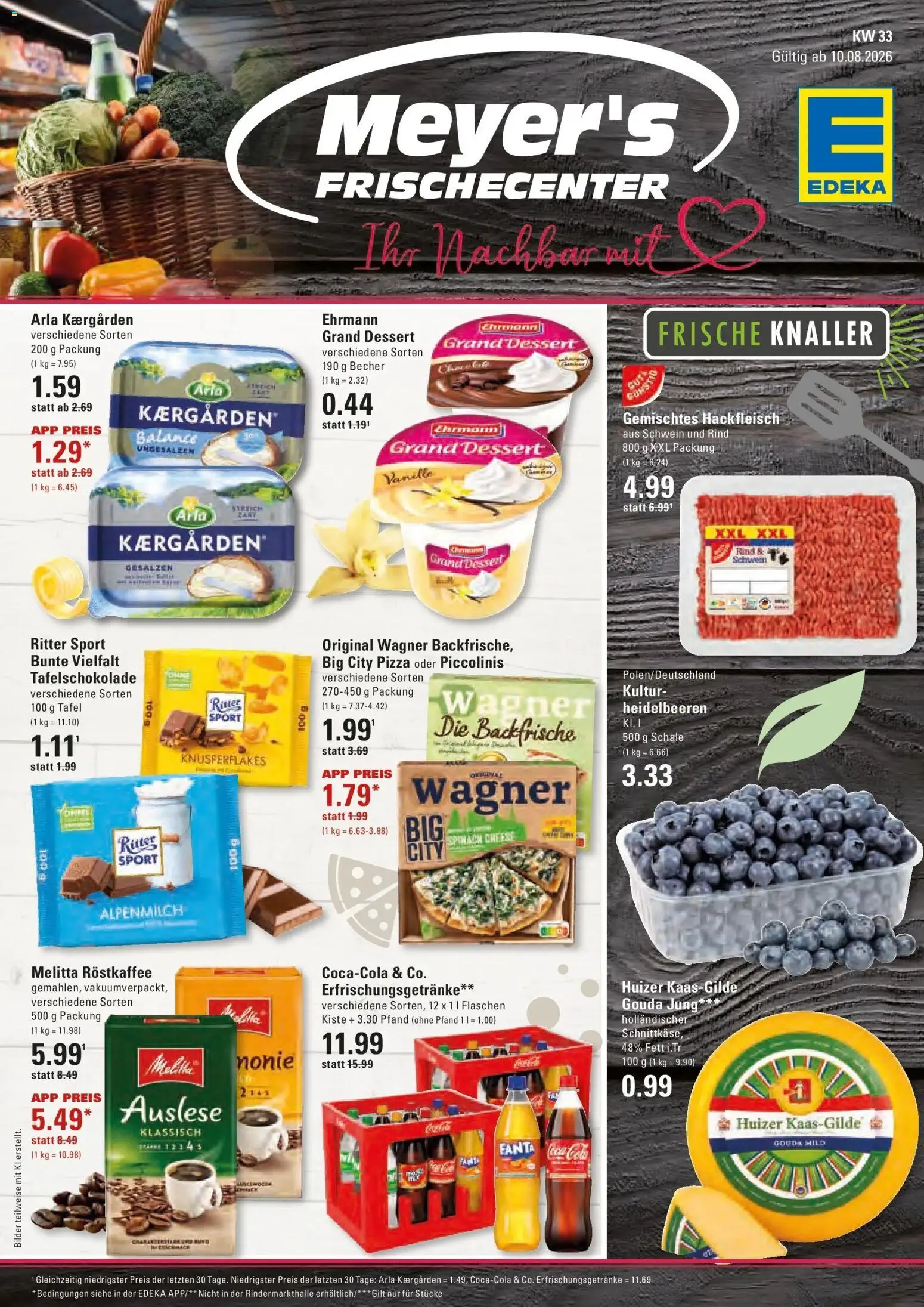 Edeka Prospekt Hamburg (ab 10.08.2026) » Angebote Online | Seite: 1 | Produkte: Ritter sport, Vanille, Piccolinis, Hackfleisch