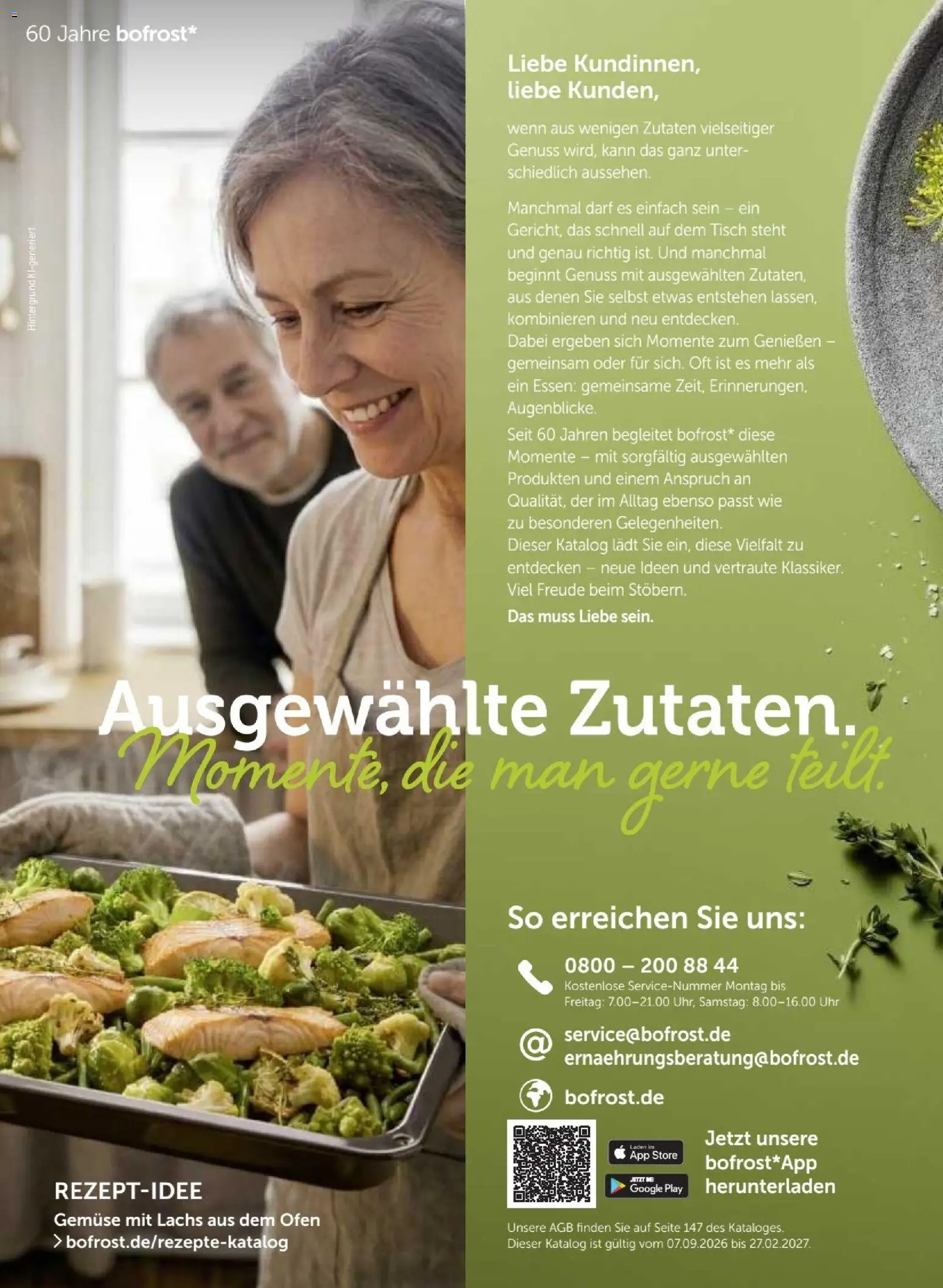 Bofrost Katalog – gültig ab 07.09.2026 | Seite: 2 | Produkte: Ofen, Tisch, Lachs, Uhr